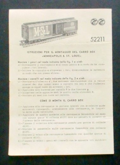 Istruzioni Rivarossi - 52211 Istruzioni per il montaggio del carro …