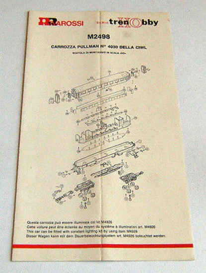 Istruzioni Rivarossi HO - M2498 Carrozza pullman n° 4030 della …