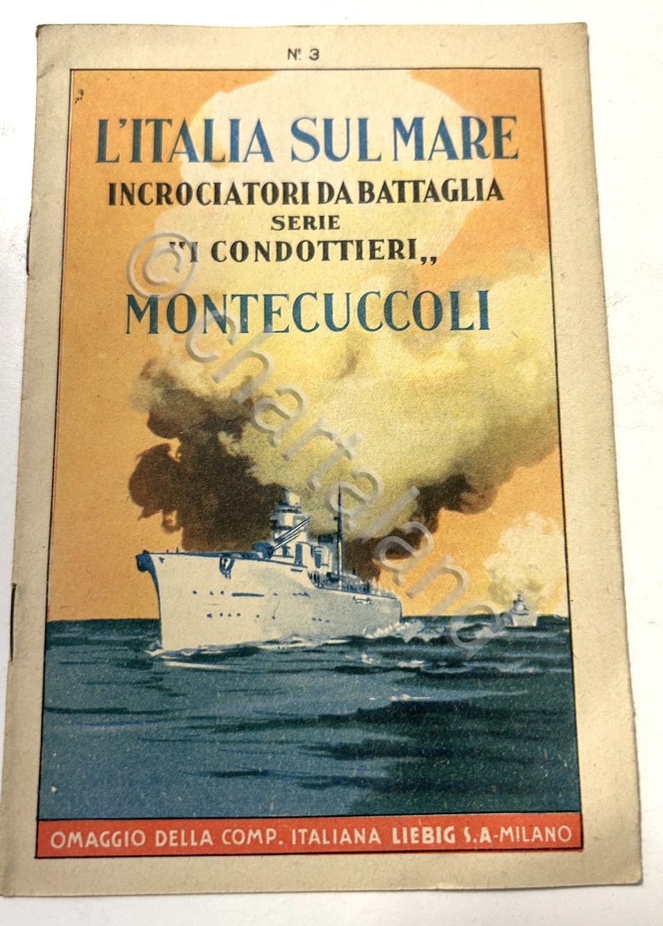 Italia sul mare condottieri Incrociatori battaglia Montecuccoli - 1939 Liebig