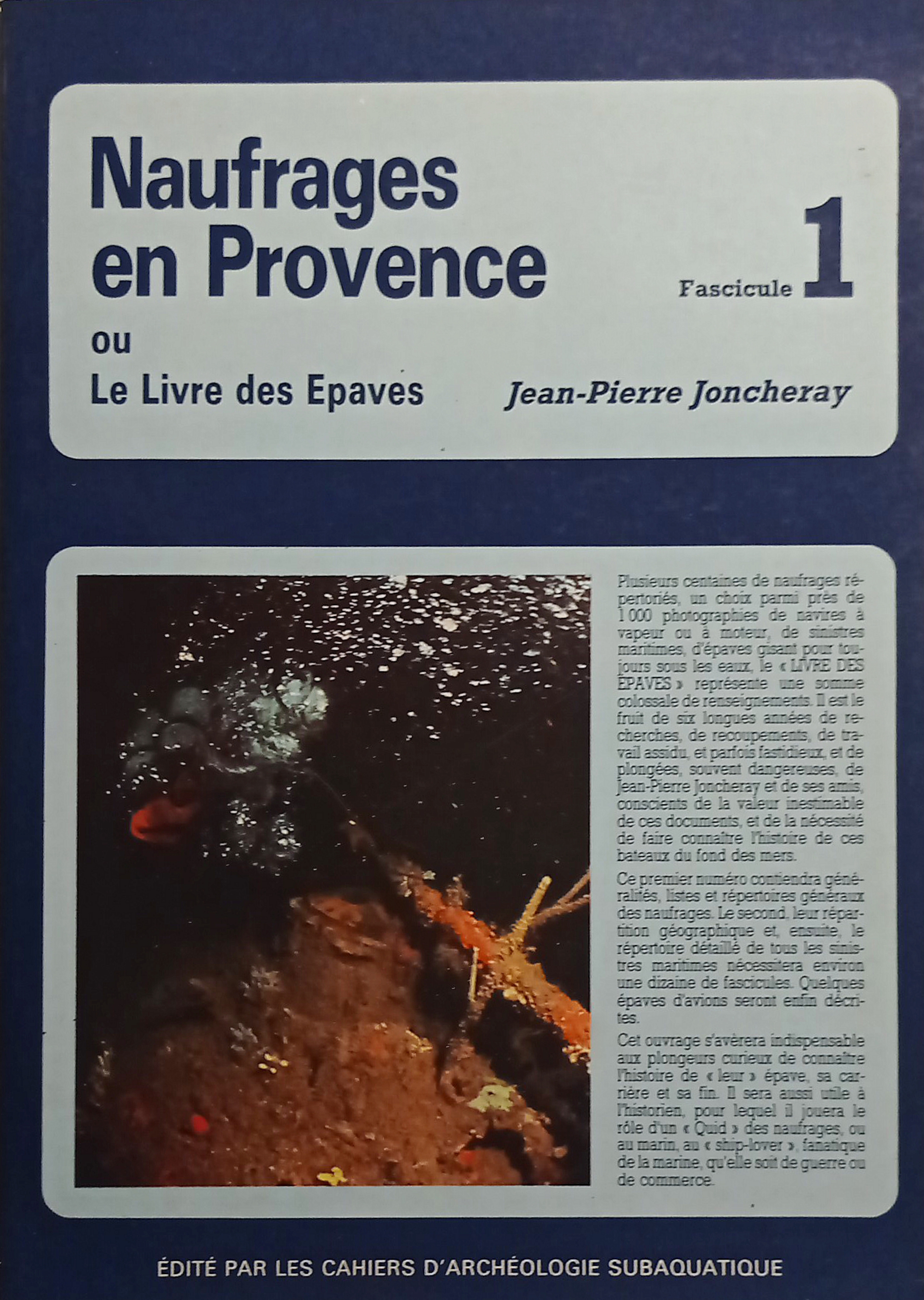 J. P. Joncheray - Naufrages en Provence ou Le Livre …