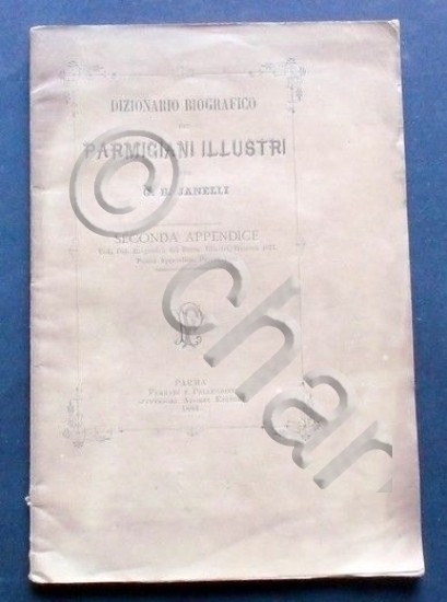 Janelli - Dizionario Biografico Parmigiani Illustri - Seconda Appendice - …
