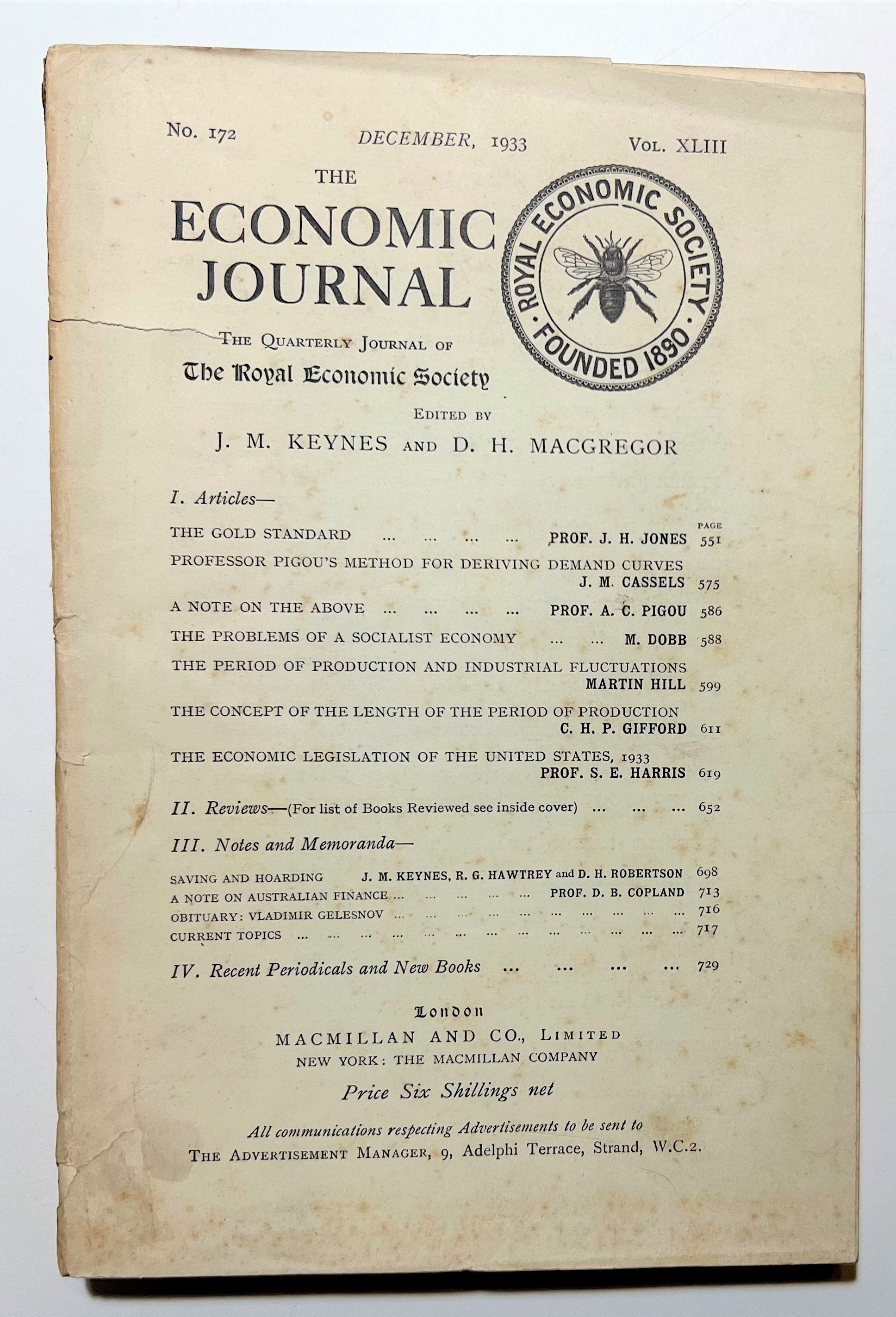Keynes - Rivista The Royal Economic Society - Economic Journal …