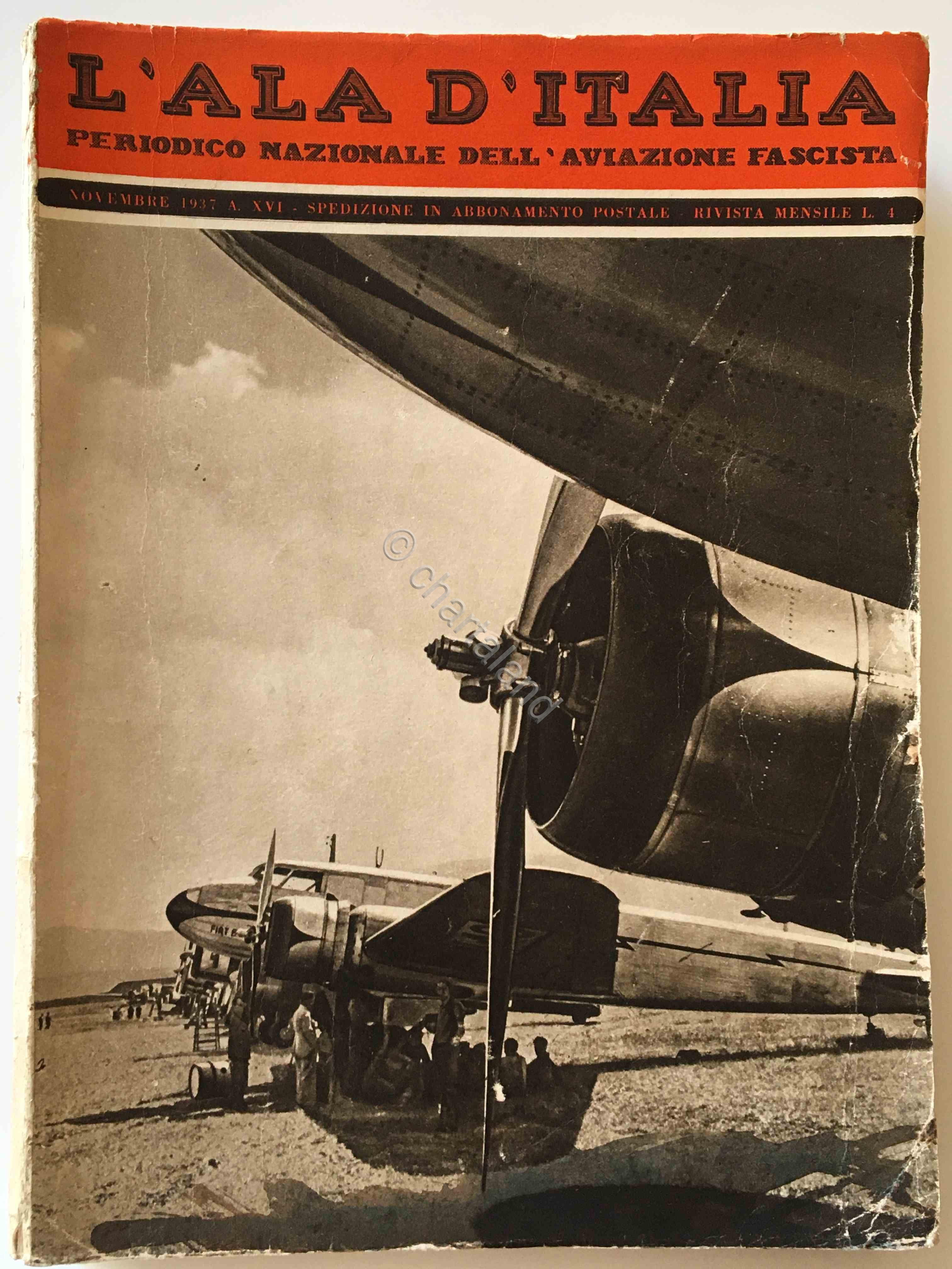 L'Ala d'Italia - Periodico Nazionale dell' Aviazione Fascista - Novembre …