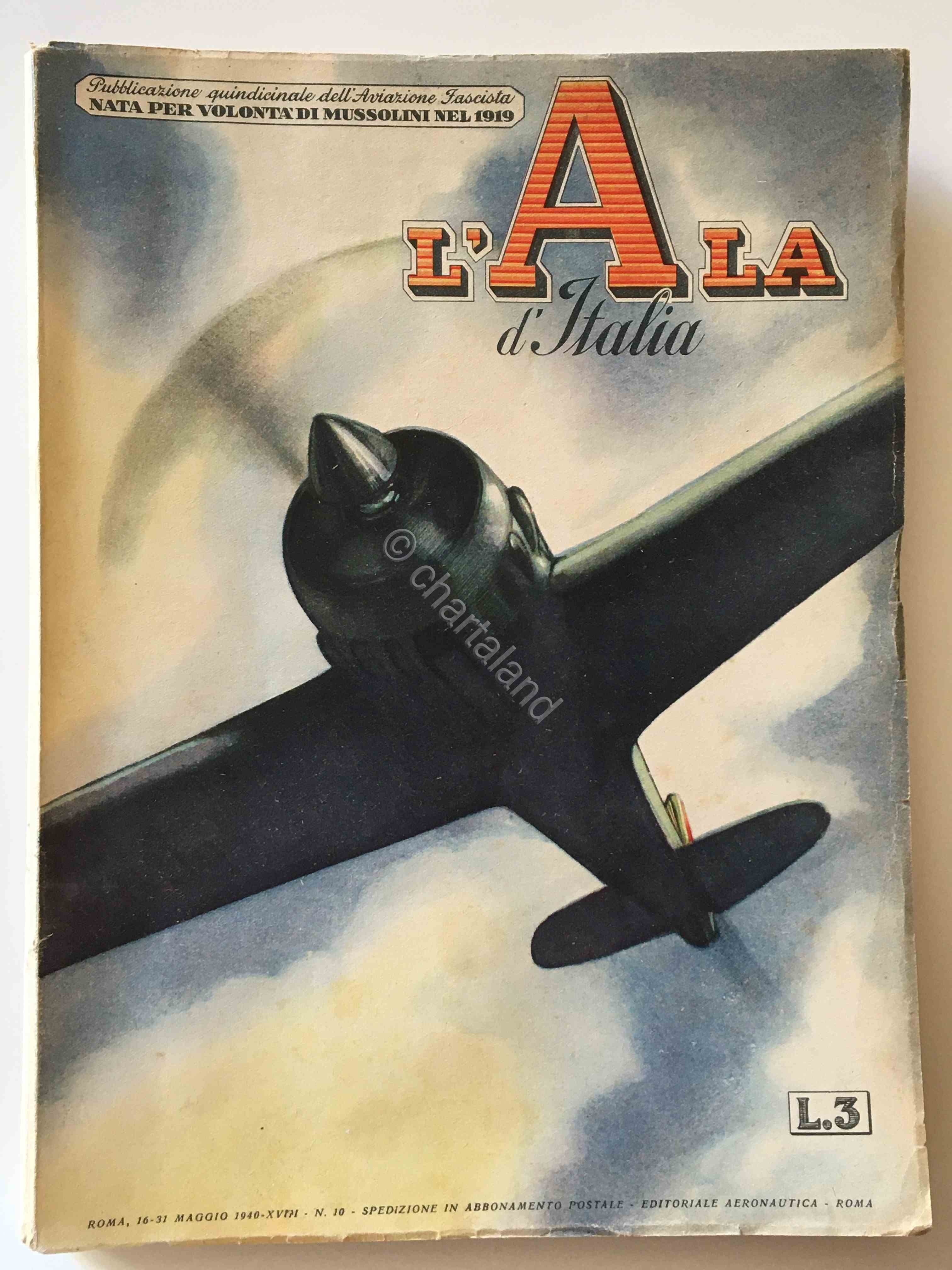 L'Ala d'Italia - Pubblicazione dell' Aviazione Fascista - Maggio 1940