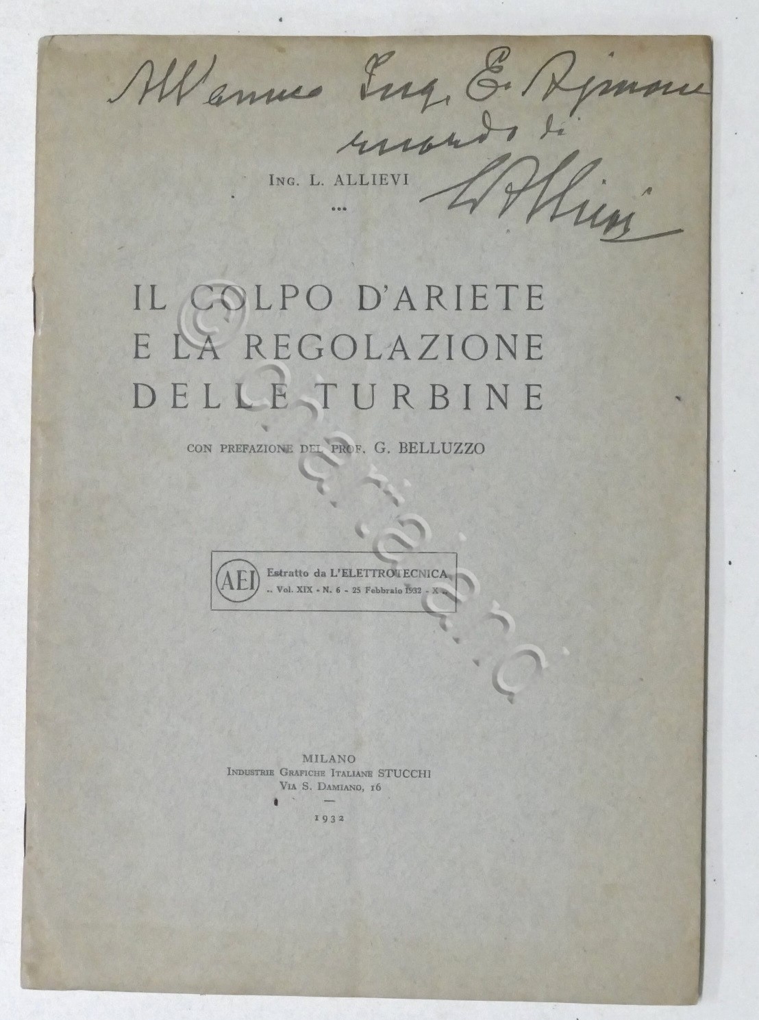 L. Allievi - Il colpo d'ariete e la regolazione delle …
