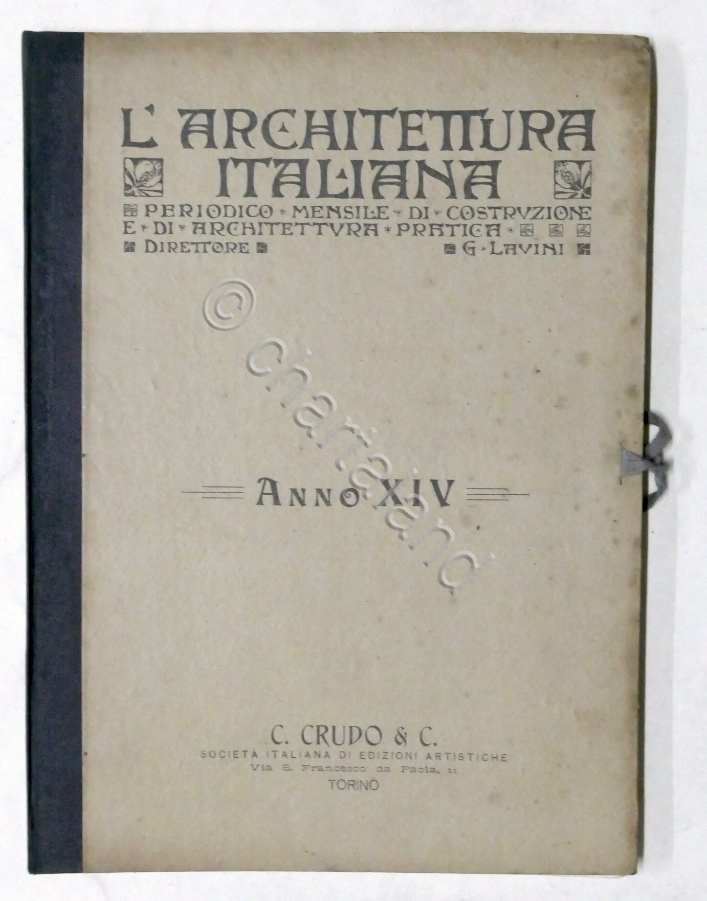 L'Architettura Italiana - Periodico mensile - Anno XIV completo - …