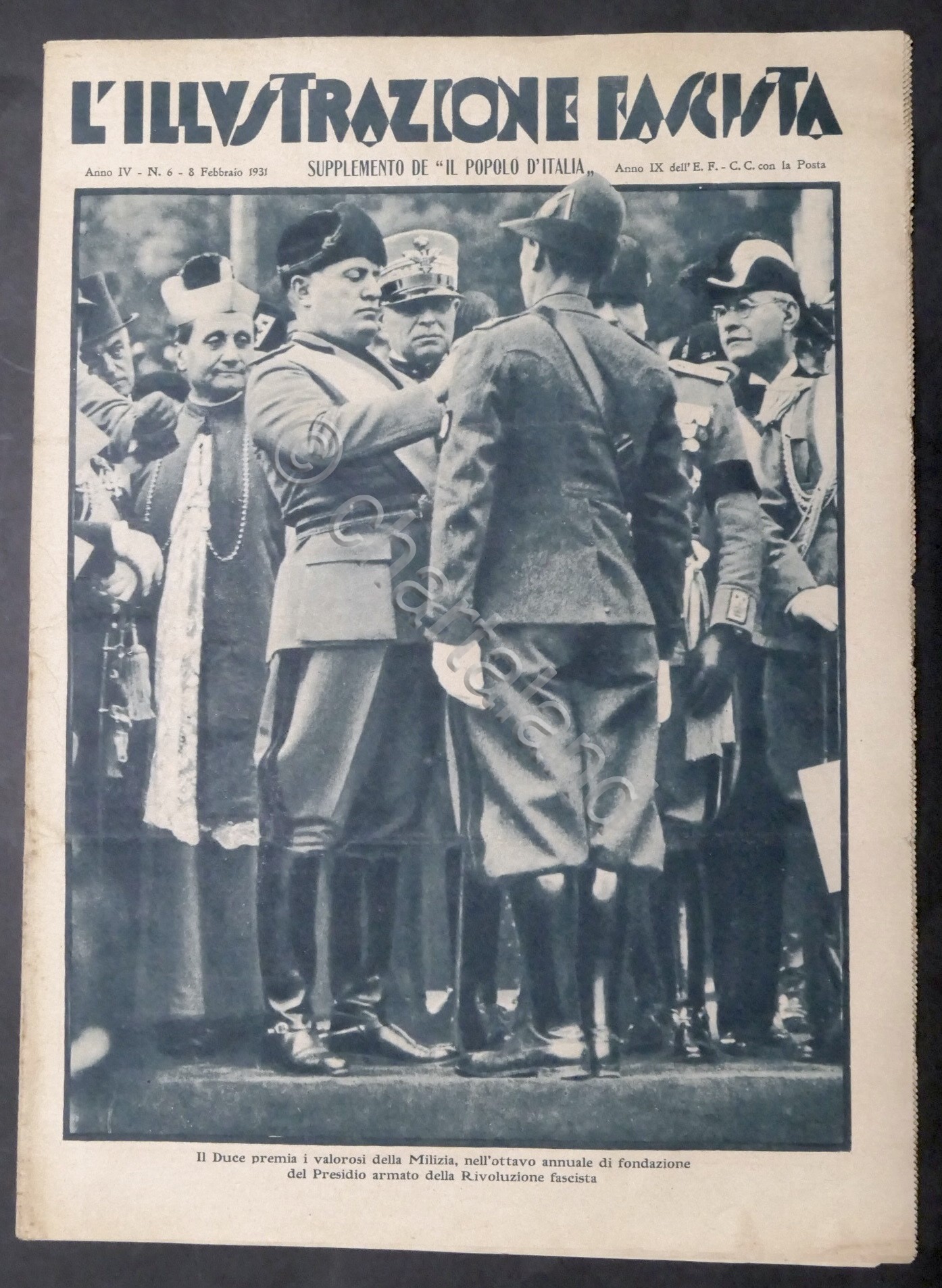 L'Illustrazione Fascista Anno IV N. 6 - 1931 Duce premia …