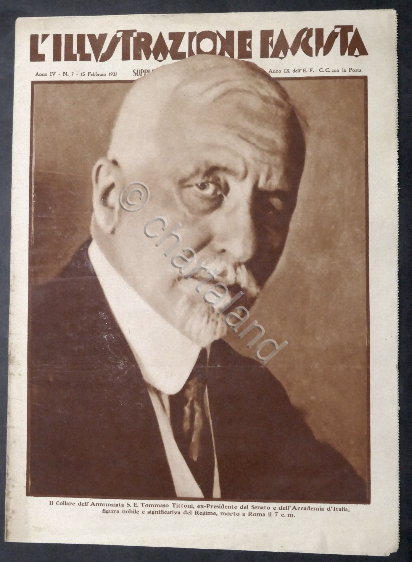 L'Illustrazione Fascista Anno IV N. 7 - 1931 - S. …
