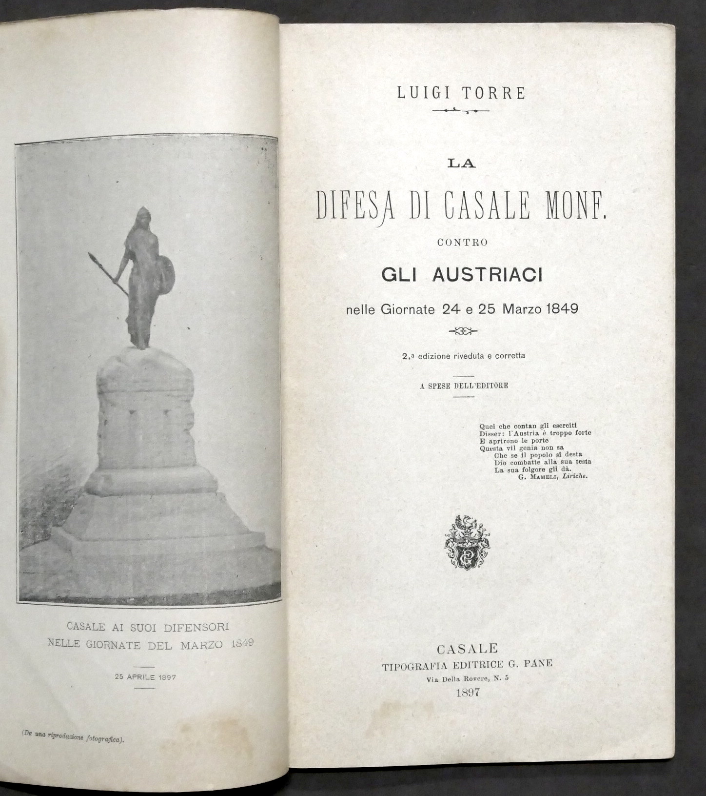 L. Torre - La difesa di Casale Monferrato contro austriaci …