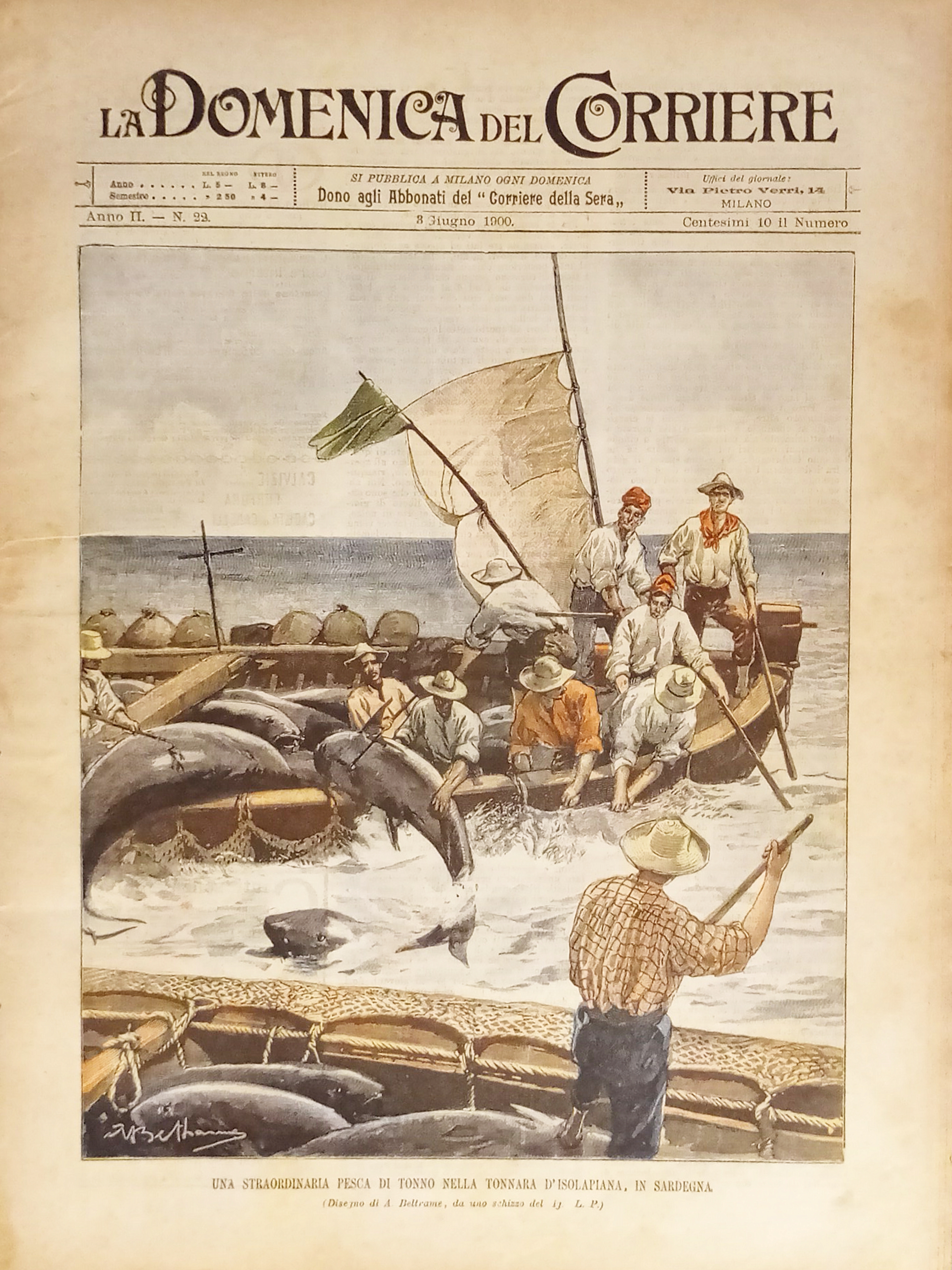 La Domenica del Corriere N. 22 - 1900 Pesca di …