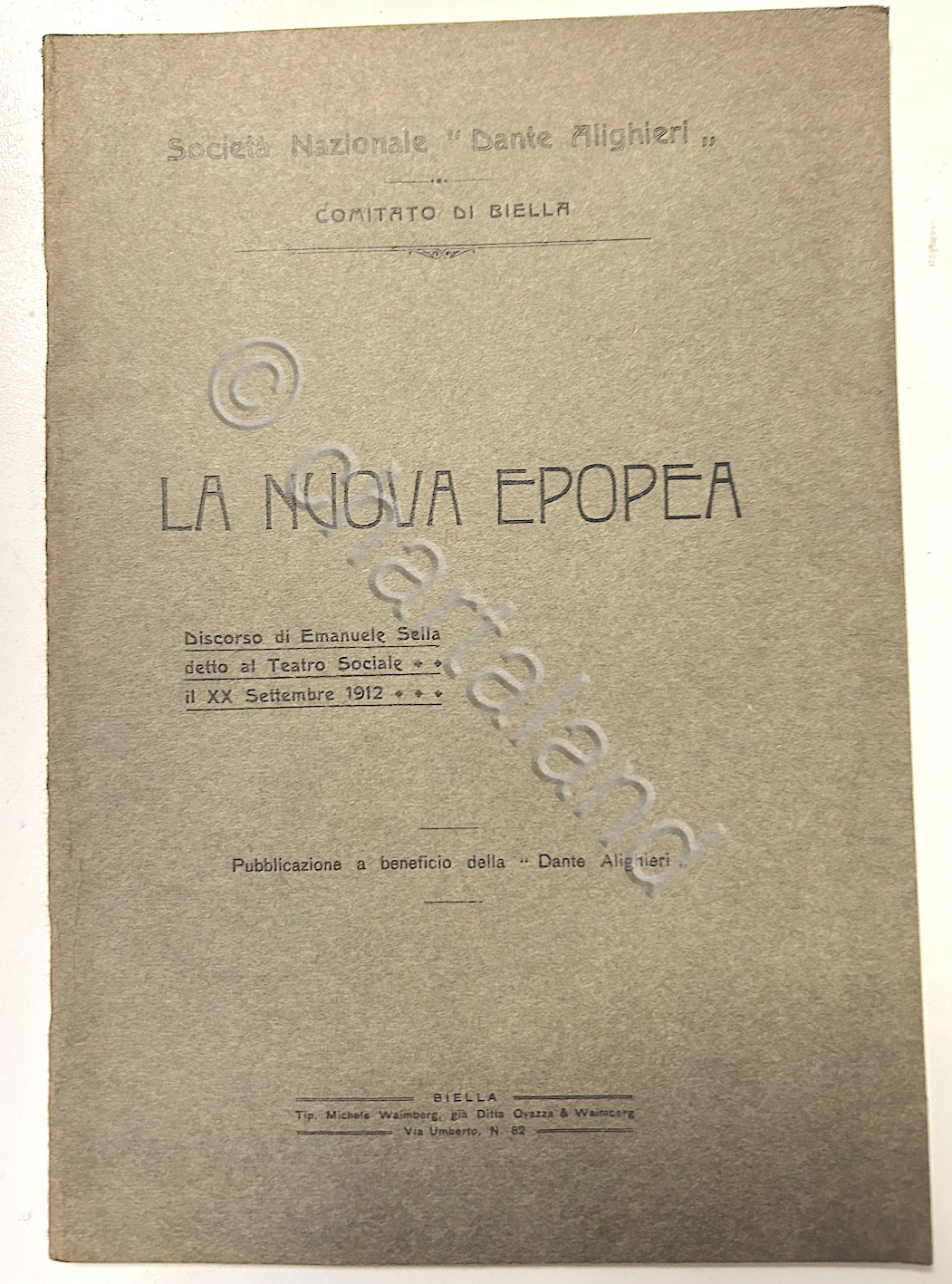 La Nuova Epopea - Discorso Di Emanuele Sella - Biella …