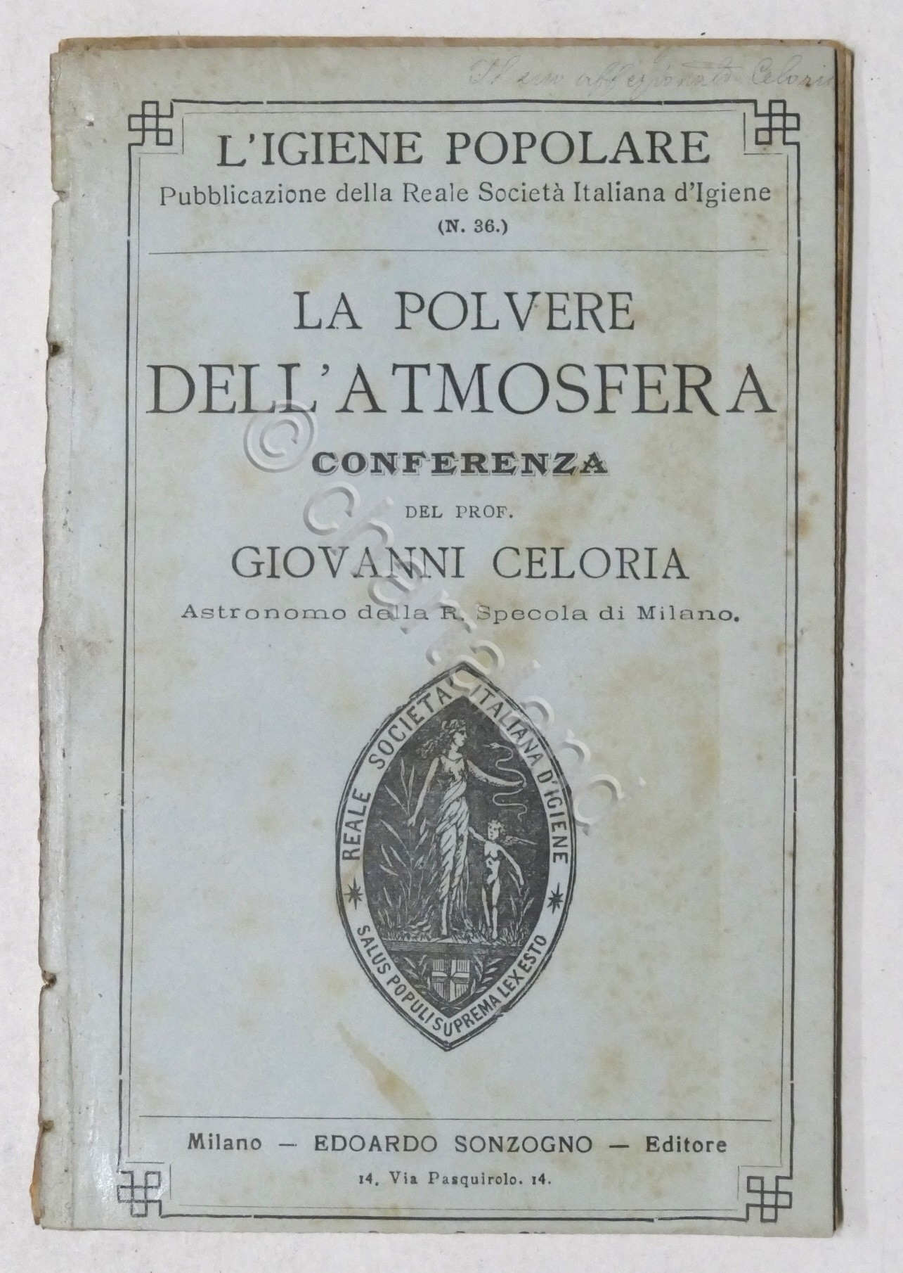 La polvere dell'atmosfera - Conferenza del Prof. Giovanni Celoria - …