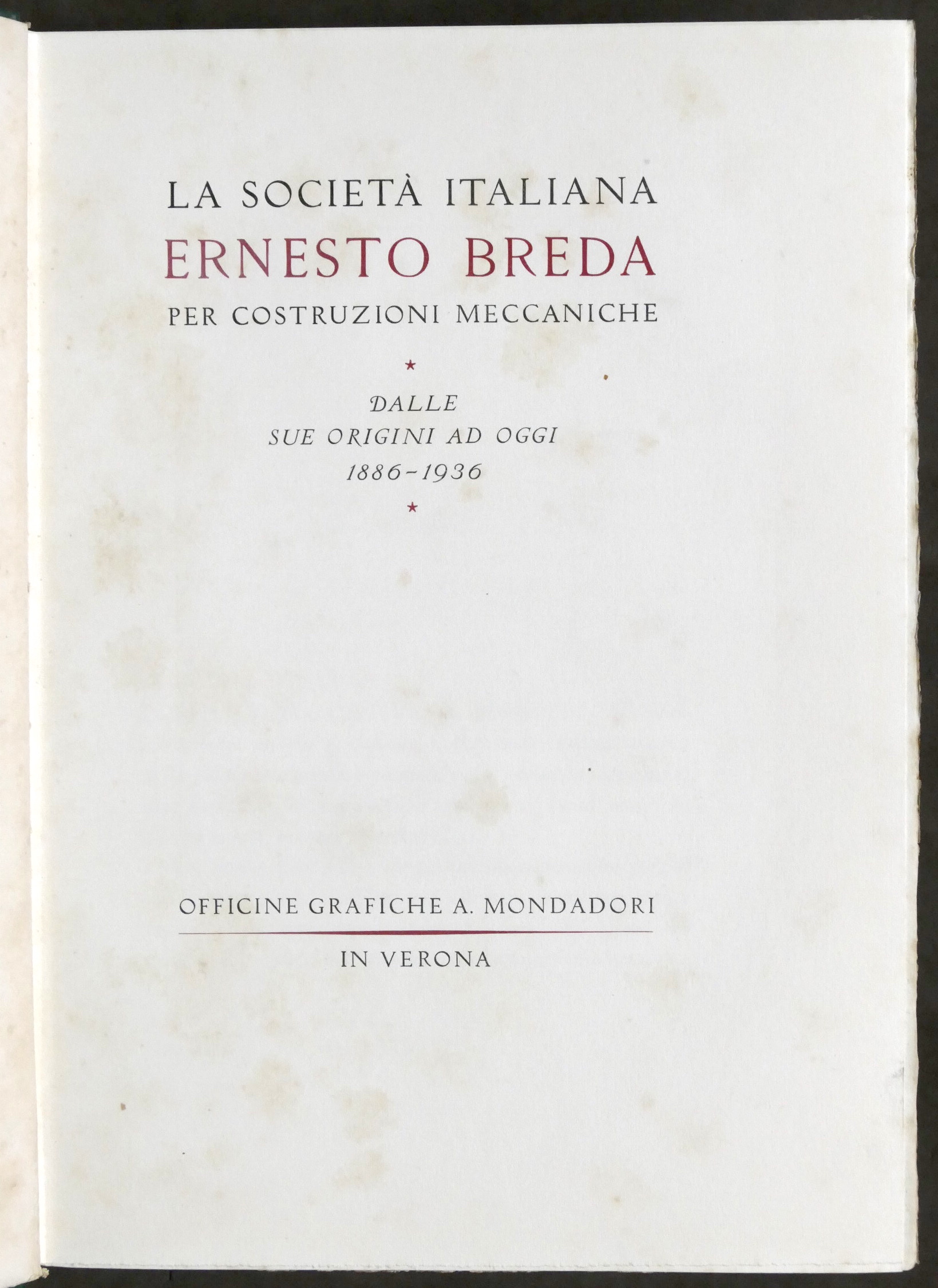 La Società italiana Ernesto Breda dalle sue origini ad oggi …