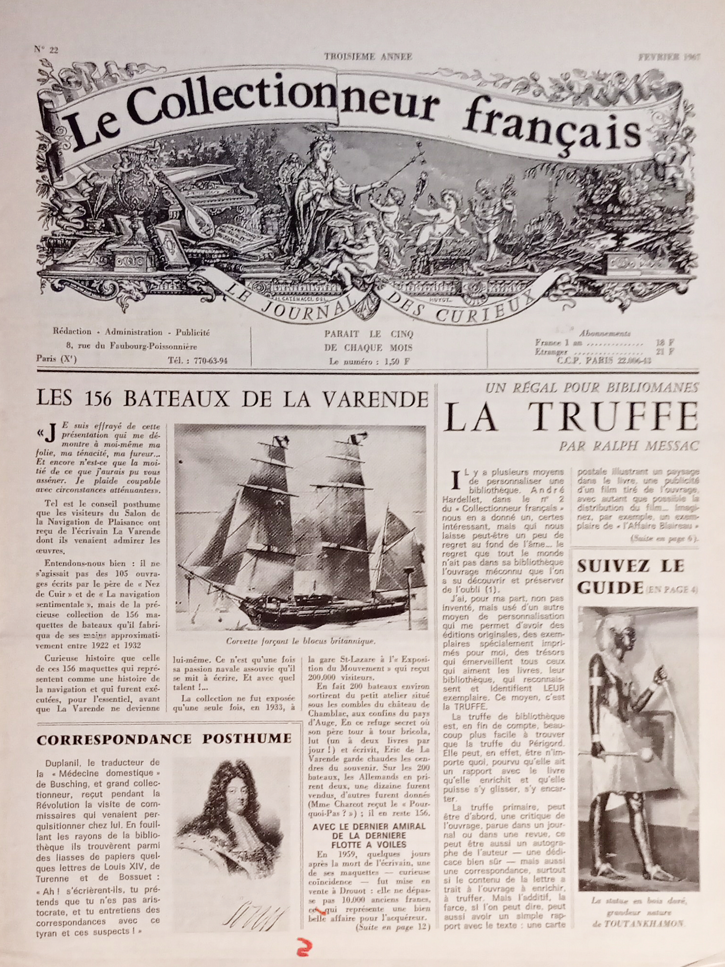 Le Journal des Curieux - Le Collectionneur Francais N. 22 …