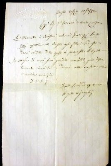 Lettera Autografo Libreria Angelo Airaghi 1920