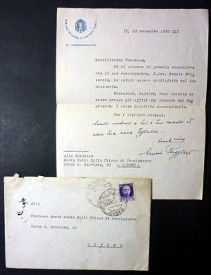 Lettera Dattiloscritta Autografo Giunio Ruggiero - 1940