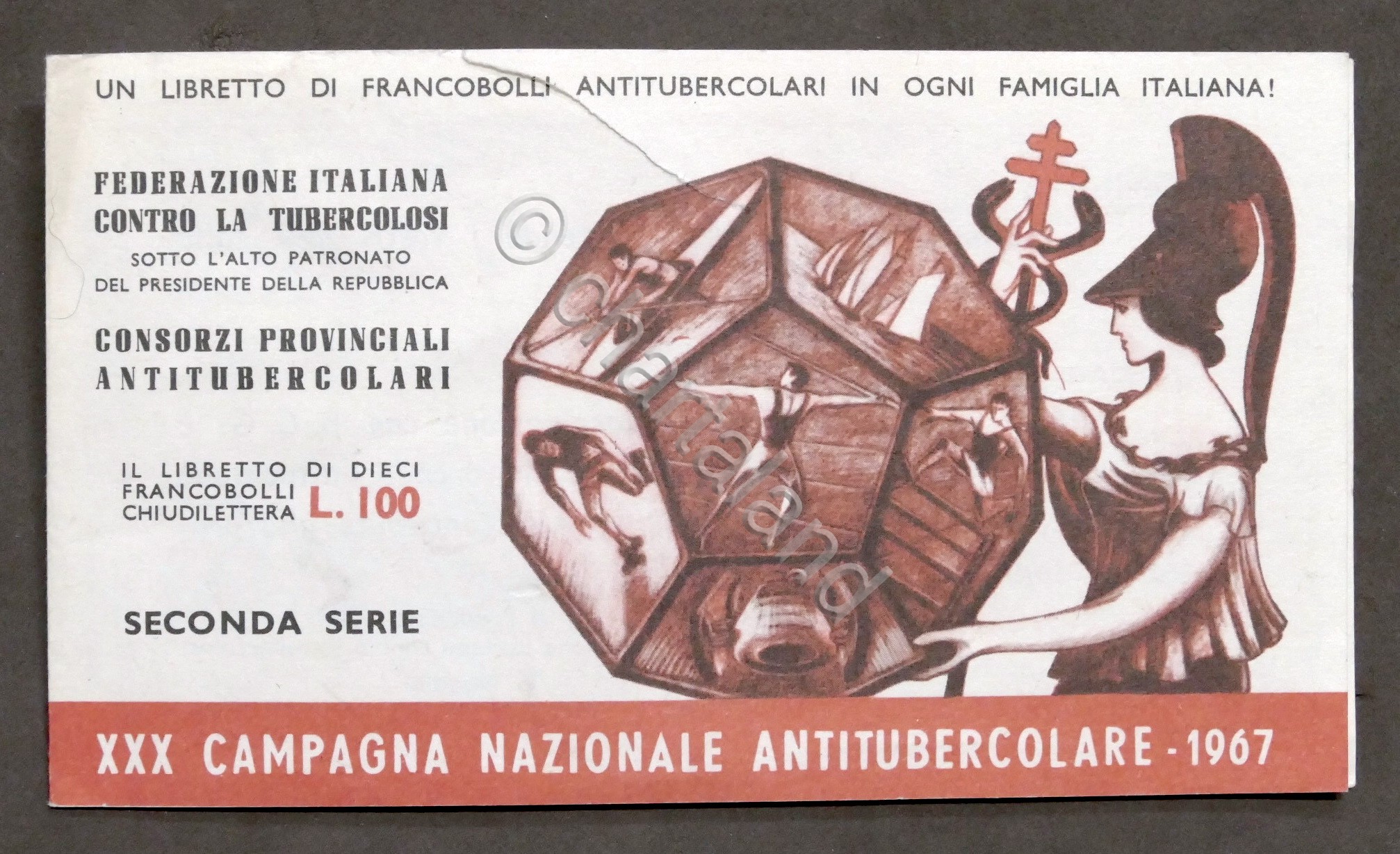 Libretto 10 francobolli chiudilettera antitubercolari - Seconda serie - 1967