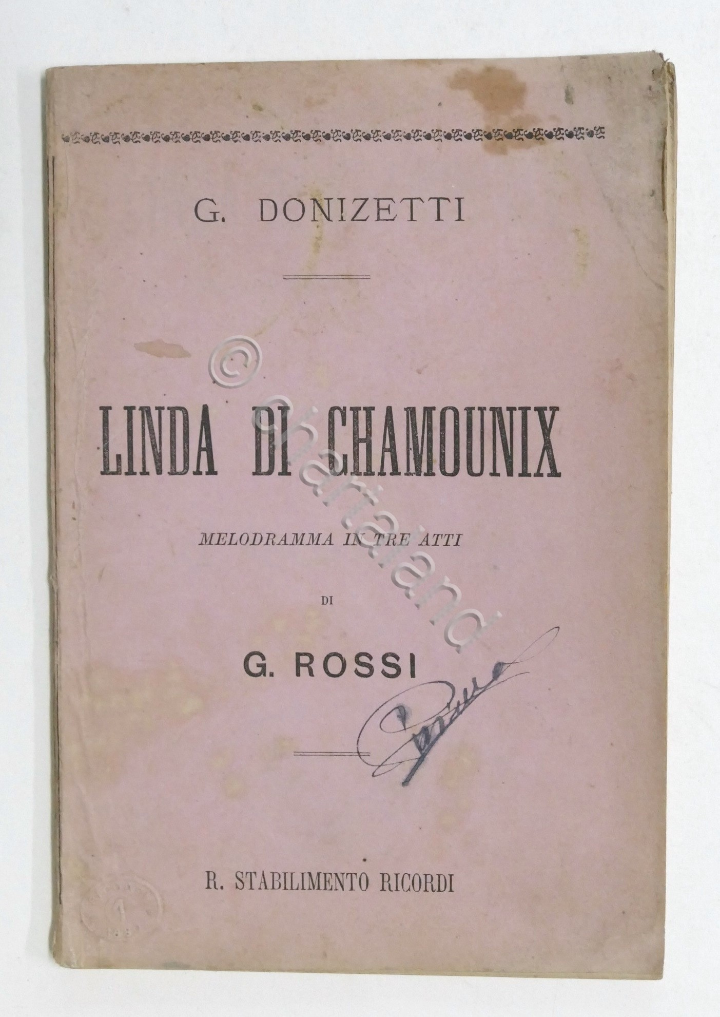 Libretto Opera - G. Donizetti - Linda di Chamounix - …