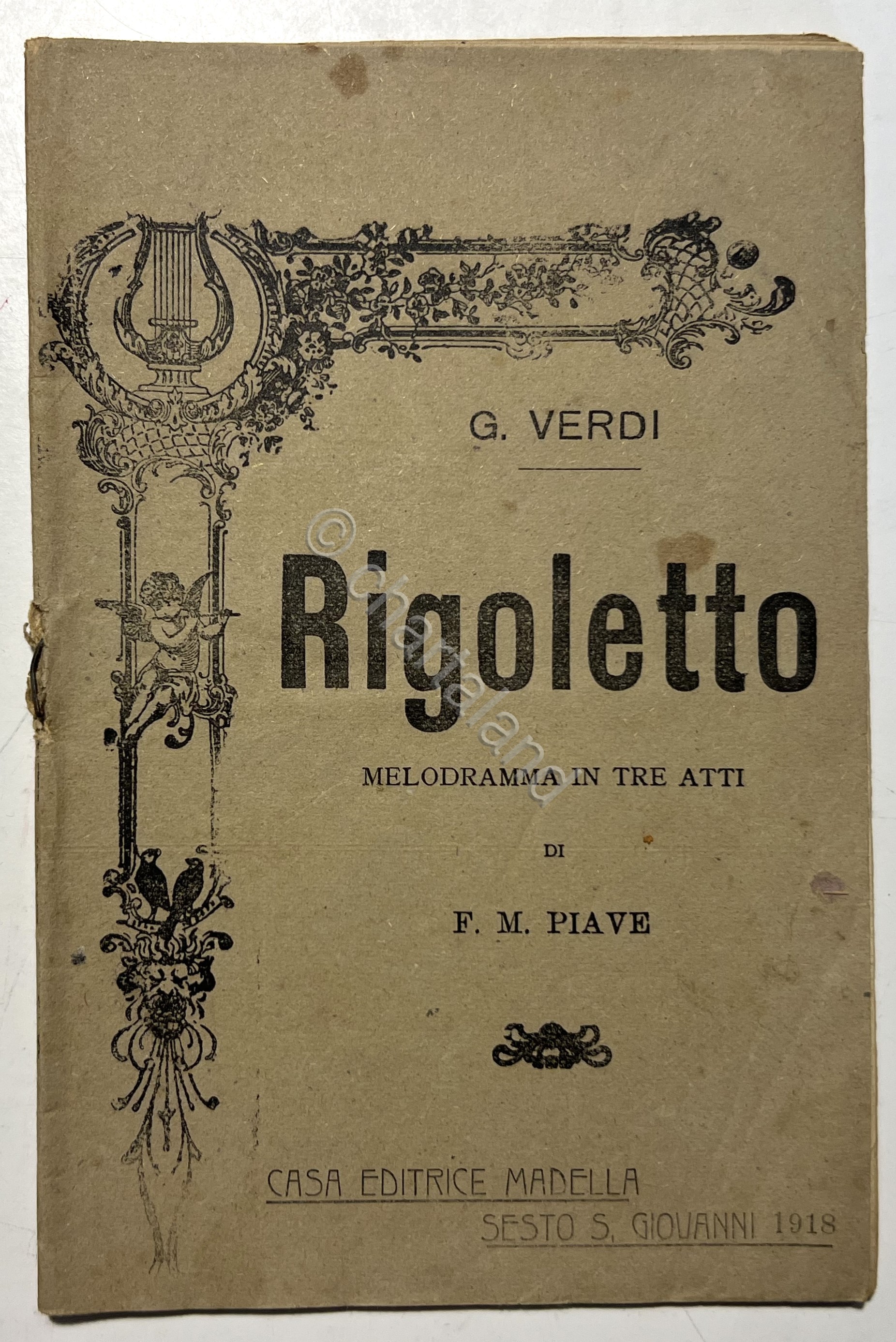 Libretto Opera - G. Verdi - Rigoletto: Melodramma in Tre …