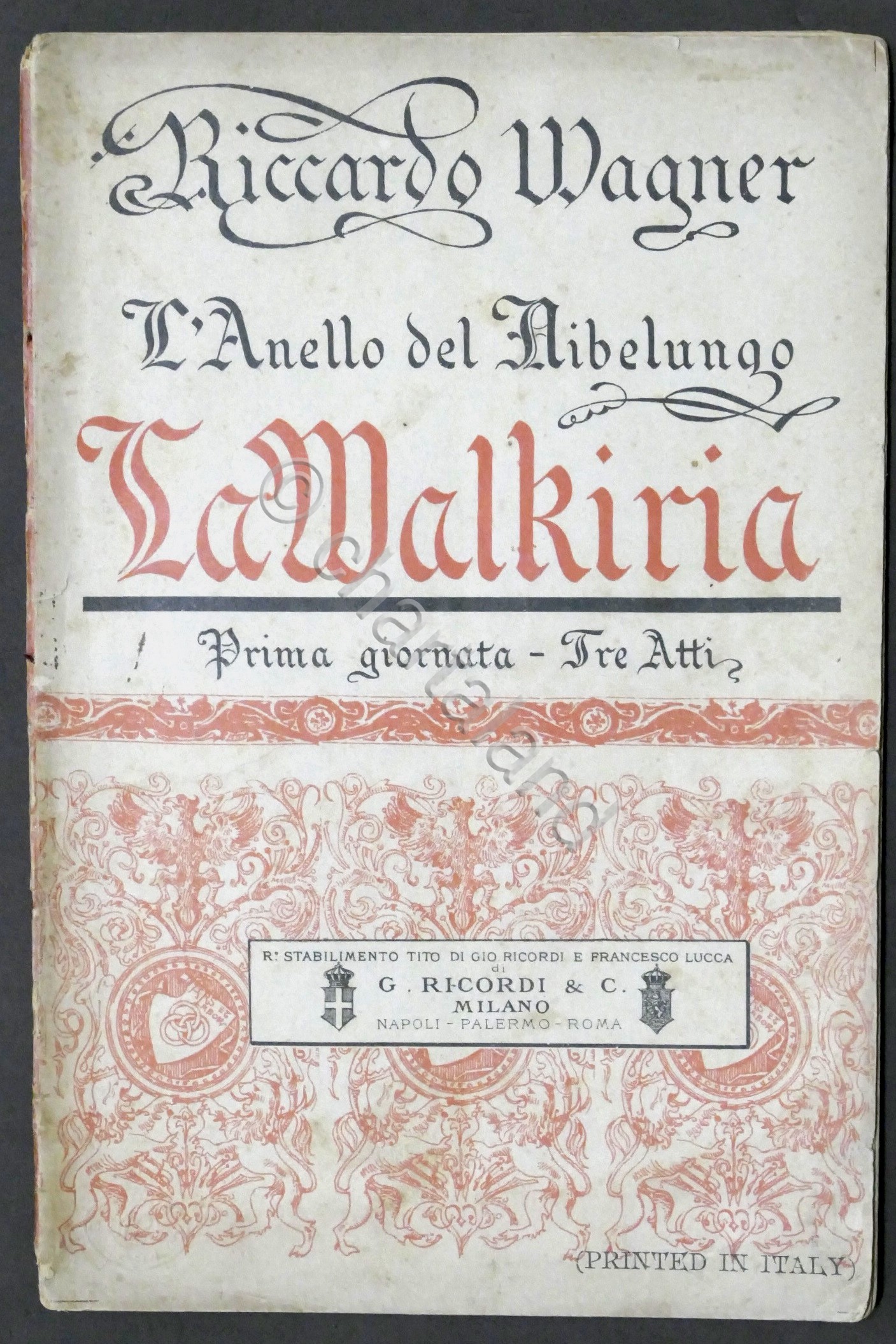 Libretto Opera - R. Wagner - La Walkiria: L'Anello del …