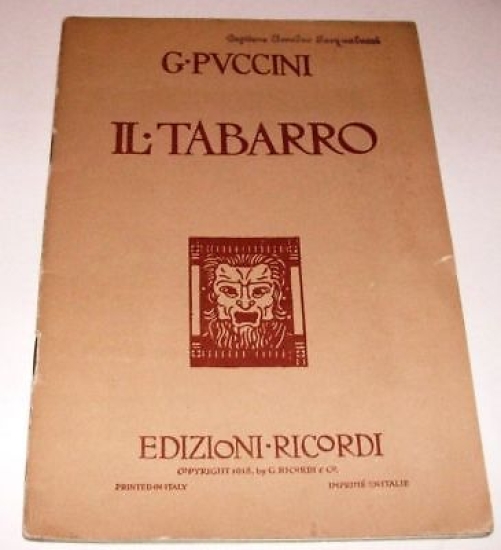 Libretto Opera Il Tabarro Puccini 1936 Scene