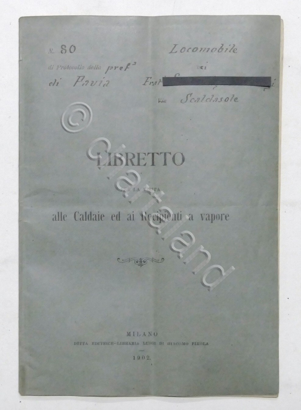 Libretto per la visita alle Caldaie ed ai Recipienti a …