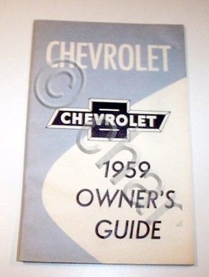 Libretto Uso Manutenzione Chevrolet - Owner's Guide - ed. 1959
