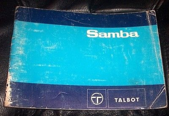 Libretto Uso Manutenzione Talbot Samba - ed. 1981
