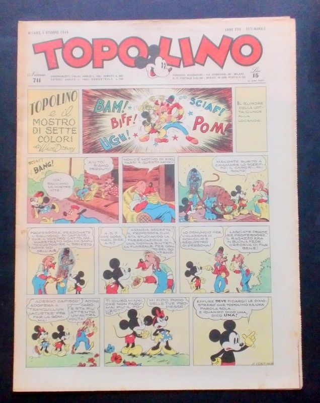 Topolino giornale - Numero 711 - Anno XVII - Ottobre …