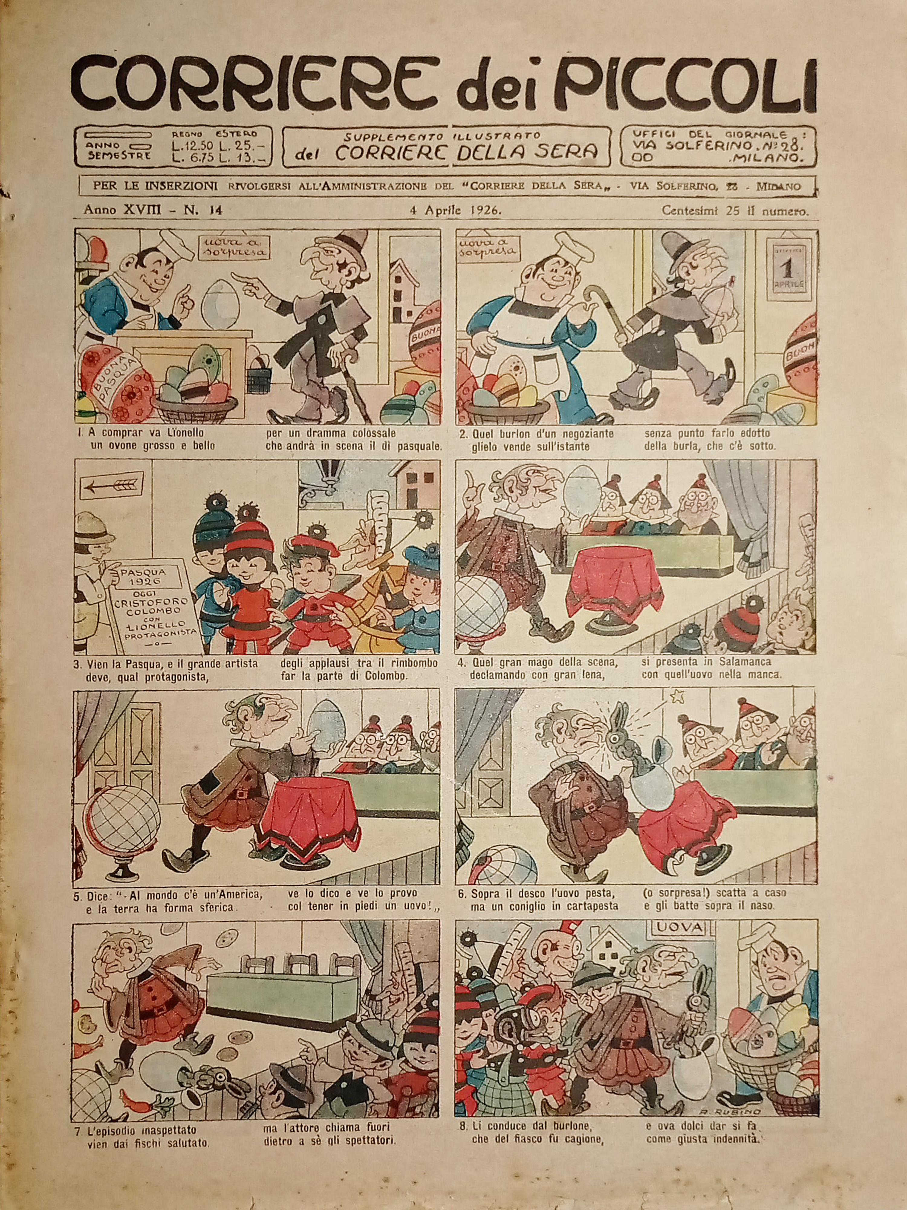 Libri Ragazzi - Corriere dei Piccoli N. 14 - 1926 …