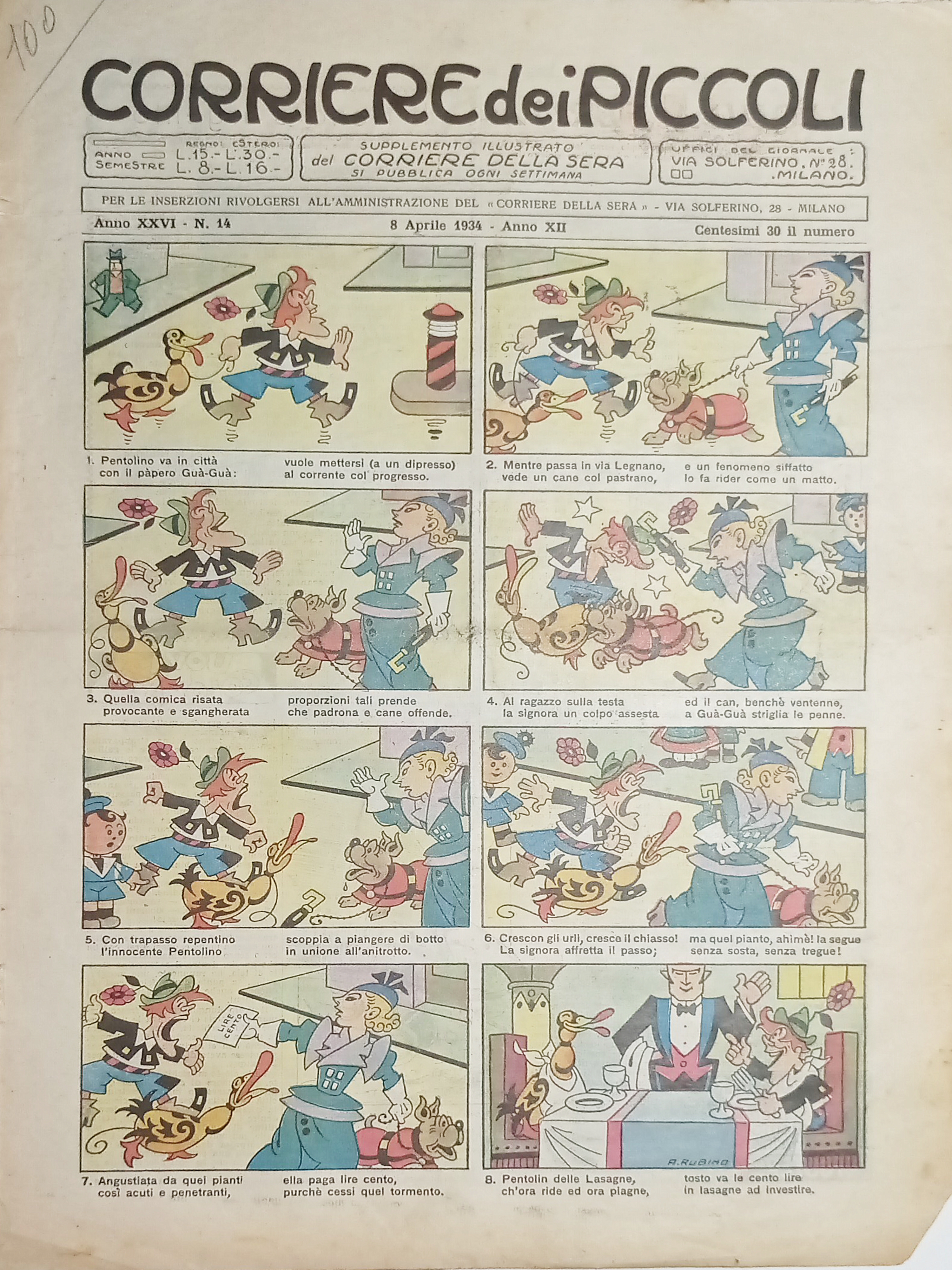 Libri Ragazzi - Corriere dei Piccoli N. 14 - 1934 …