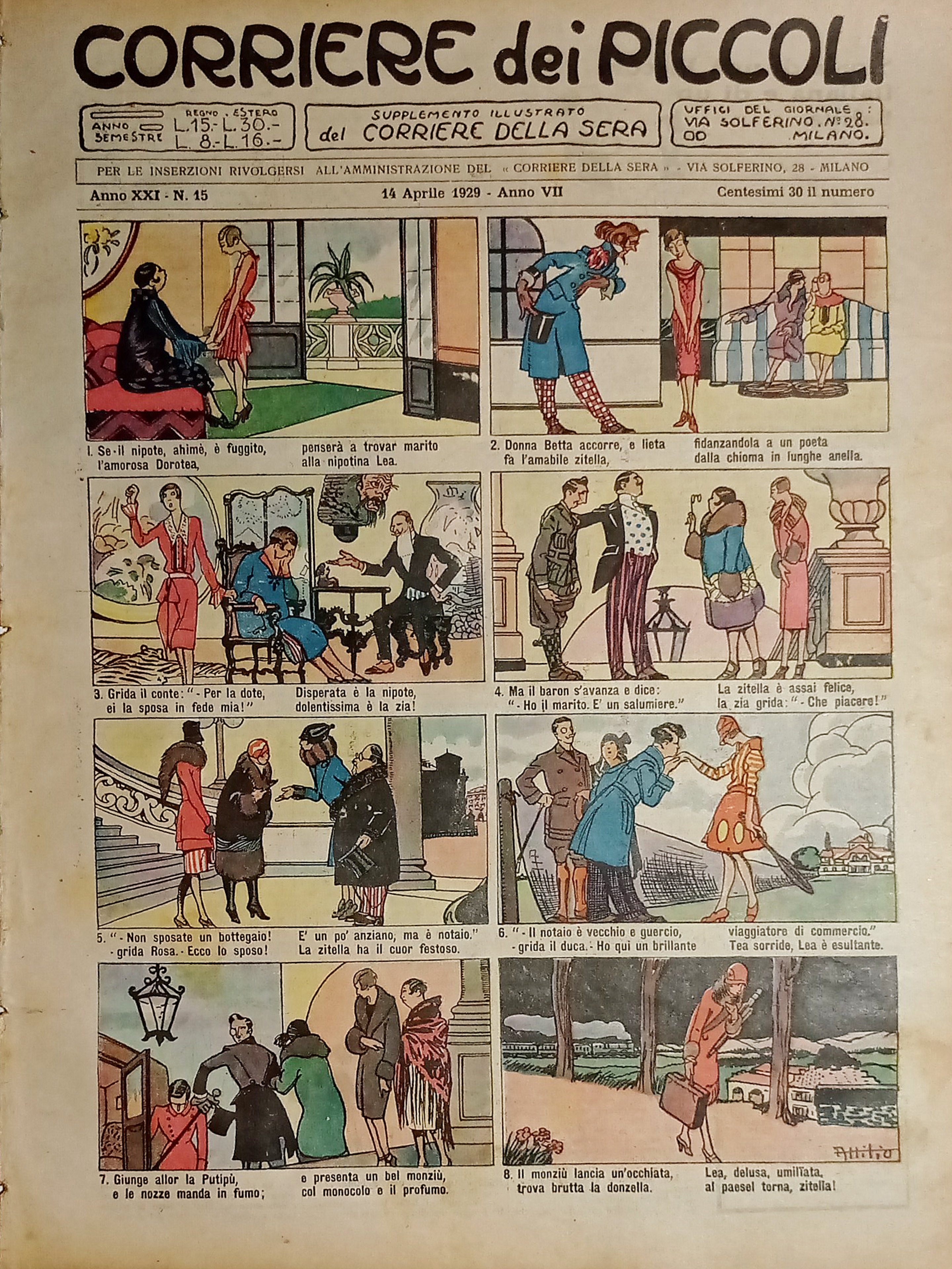 Libri Ragazzi - Corriere dei Piccoli N. 15 - 1929 …