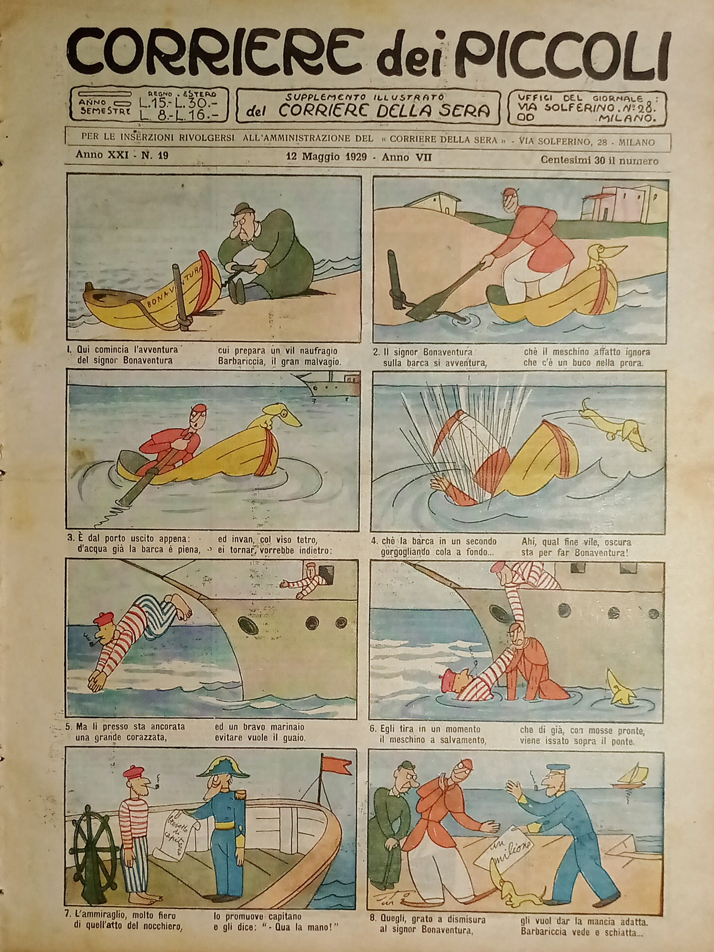 Libri Ragazzi - Corriere dei Piccoli N. 19 - 1929 …