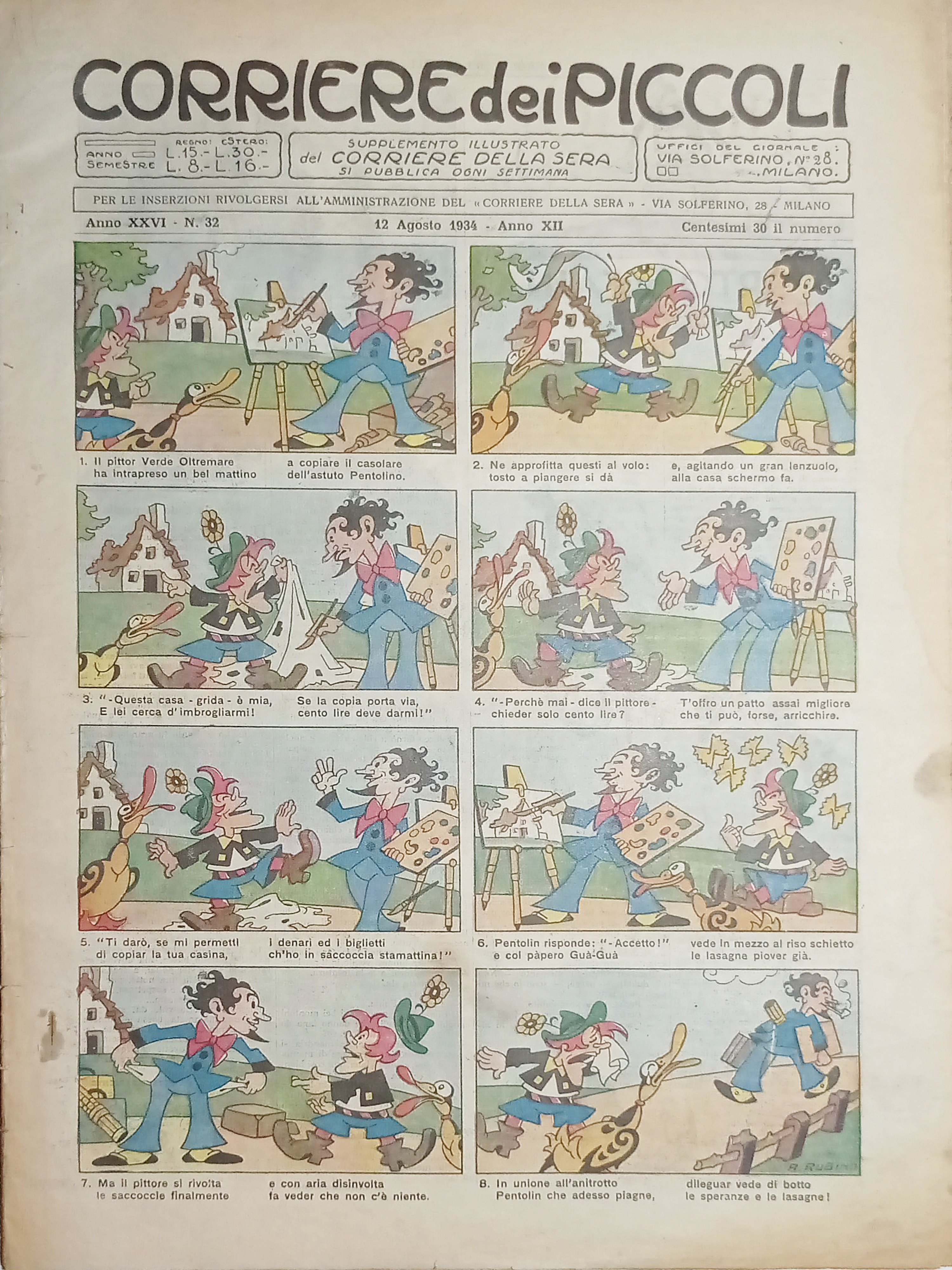 Libri Ragazzi - Corriere dei Piccoli N. 32 - 1934 …