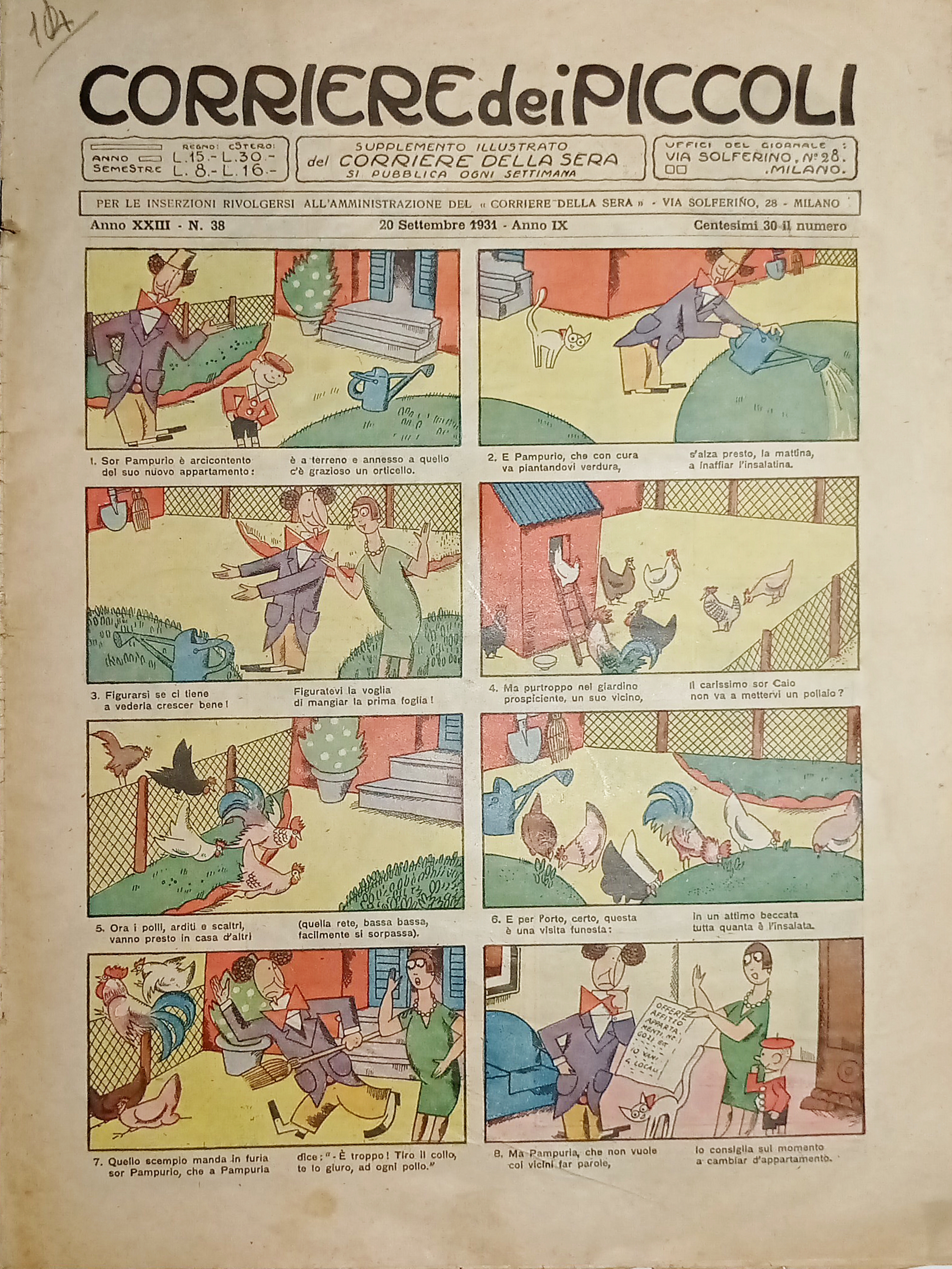 Libri Ragazzi - Corriere dei Piccoli N. 38 - 1931