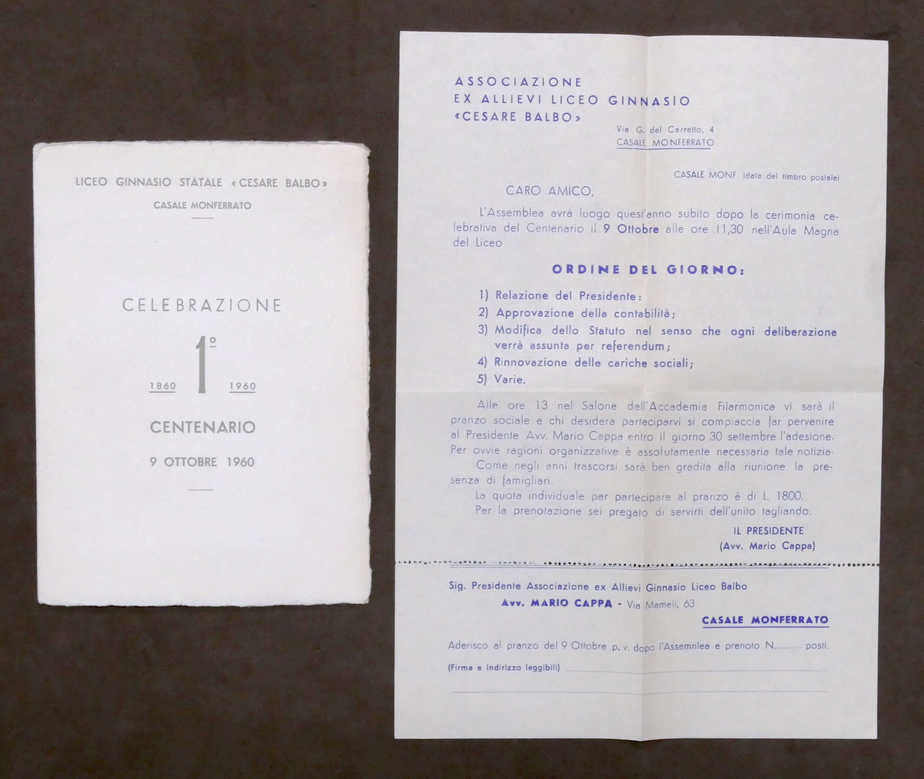 Liceo Cesare Balbo - Programma + Invito Celebrazione 1° Centenario …