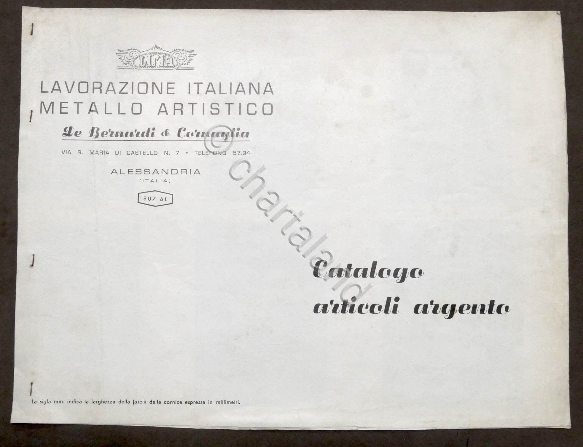 LIMA Lavorazione Italiana Metallo Artistico - Catalogo articoli argento anni …