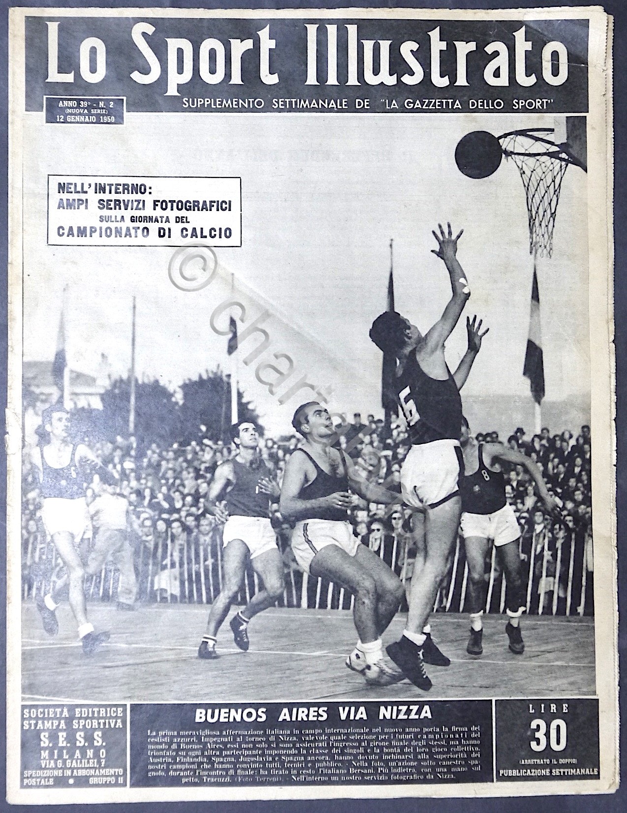 Lo Sport Illustrato N. 2 - 1950 - Gli azzurri …