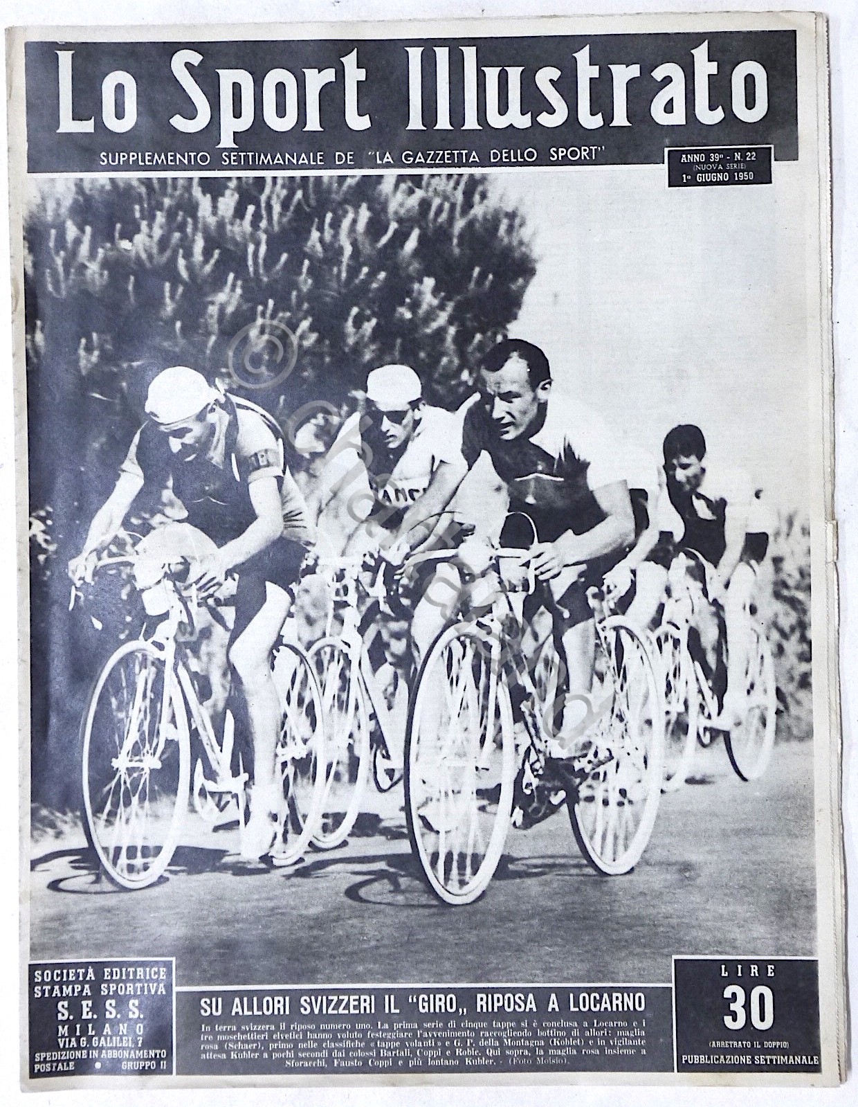 Lo Sport Illustrato N. 22 - 1950 - Il Giro …
