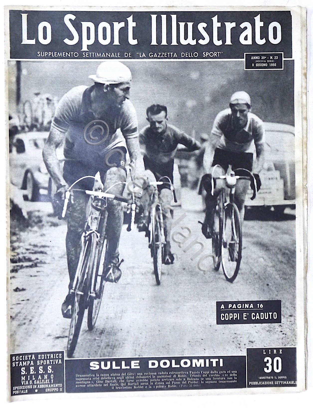 Lo Sport Illustrato N. 23 - 1950 - Tappa alpina …