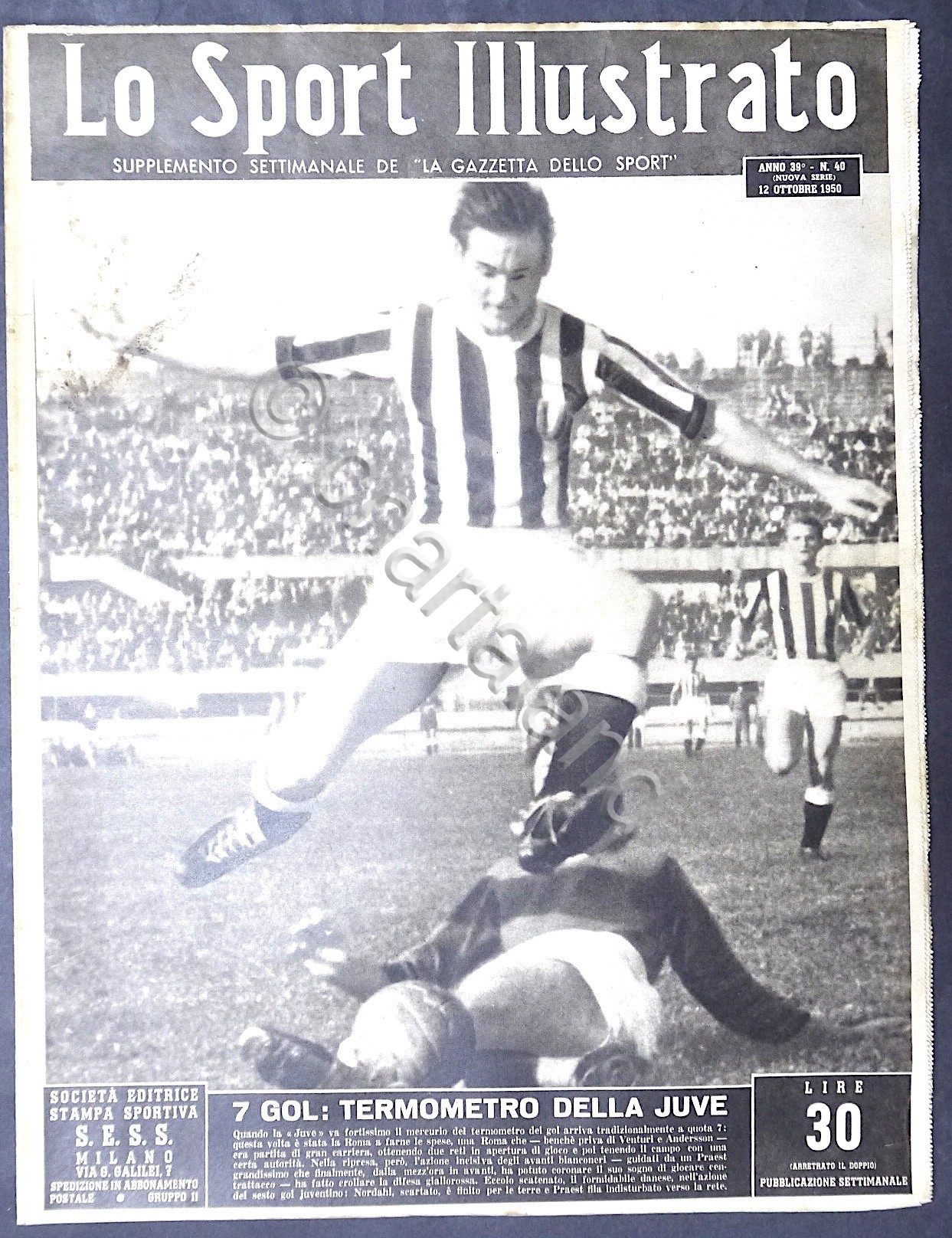 Lo Sport Illustrato N. 40 - 1950 - Il termometro …