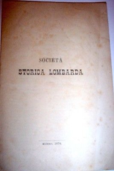 Locale Milano - Statuto Società Lombarda - 1874
