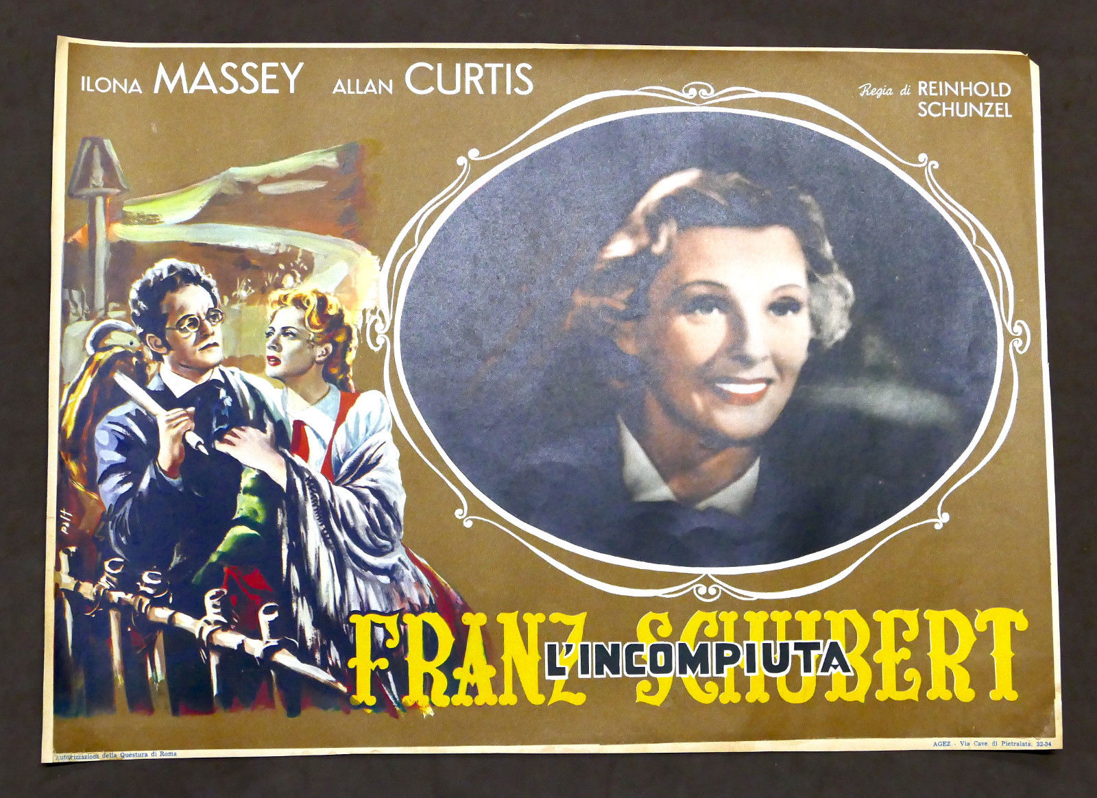 Locandina cinema - Film L'incompiuta - Alan Curtis e Ilona …