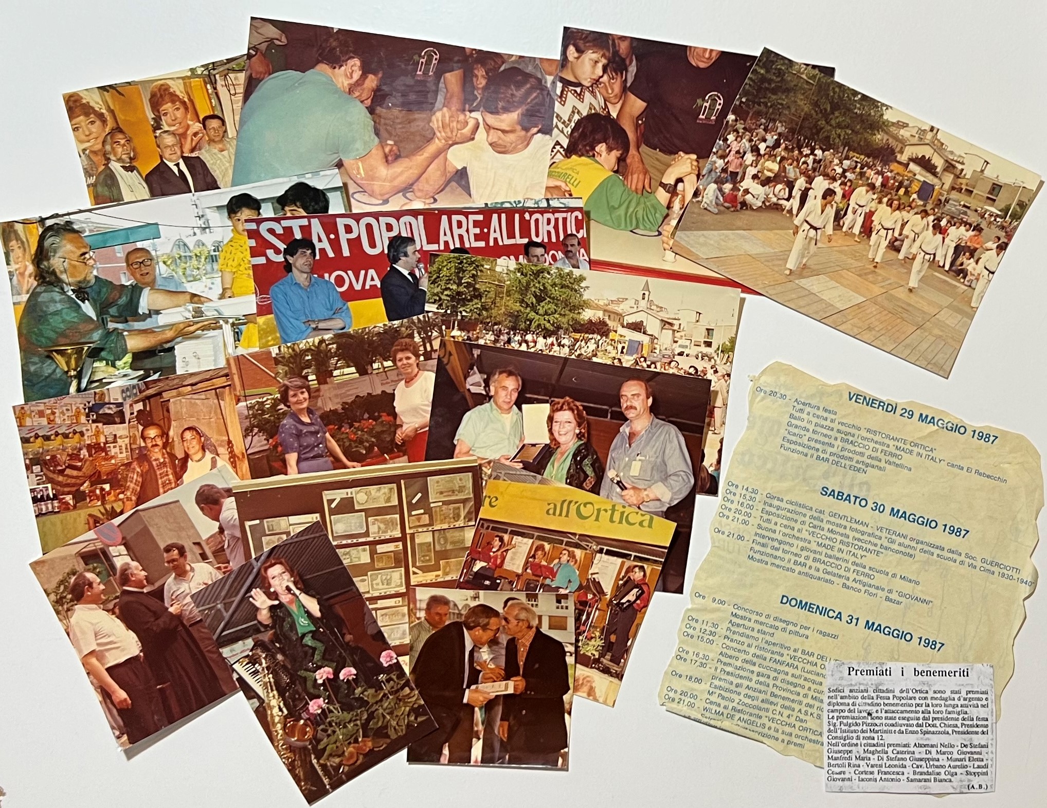 Lotto 16 Fotografie Commemorative - Festa Popolare all'Ortica - Maggio …