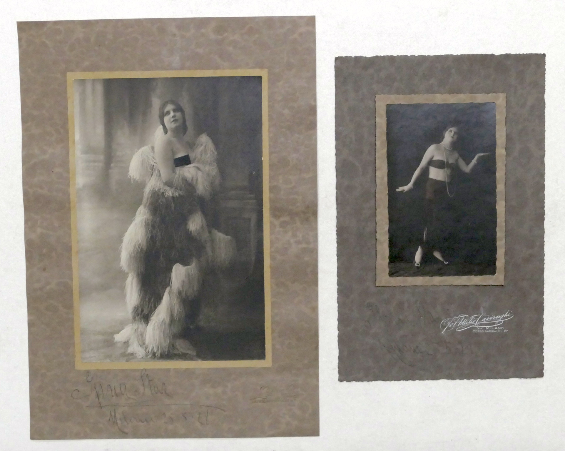 Lotto 2 Fotografie attrice cinema muto Ilaria Star (?) - …