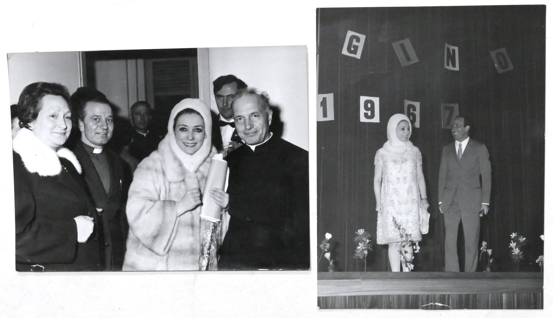 Lotto 2 fotografie attrice Valentina Cortese - Evento di beneficenza …