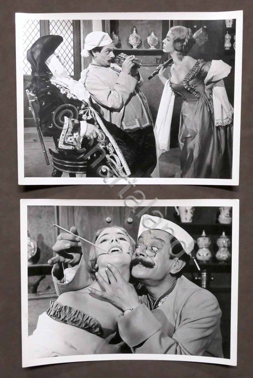 Lotto 2 fotografie di scena attore Tino Scotti - anni …