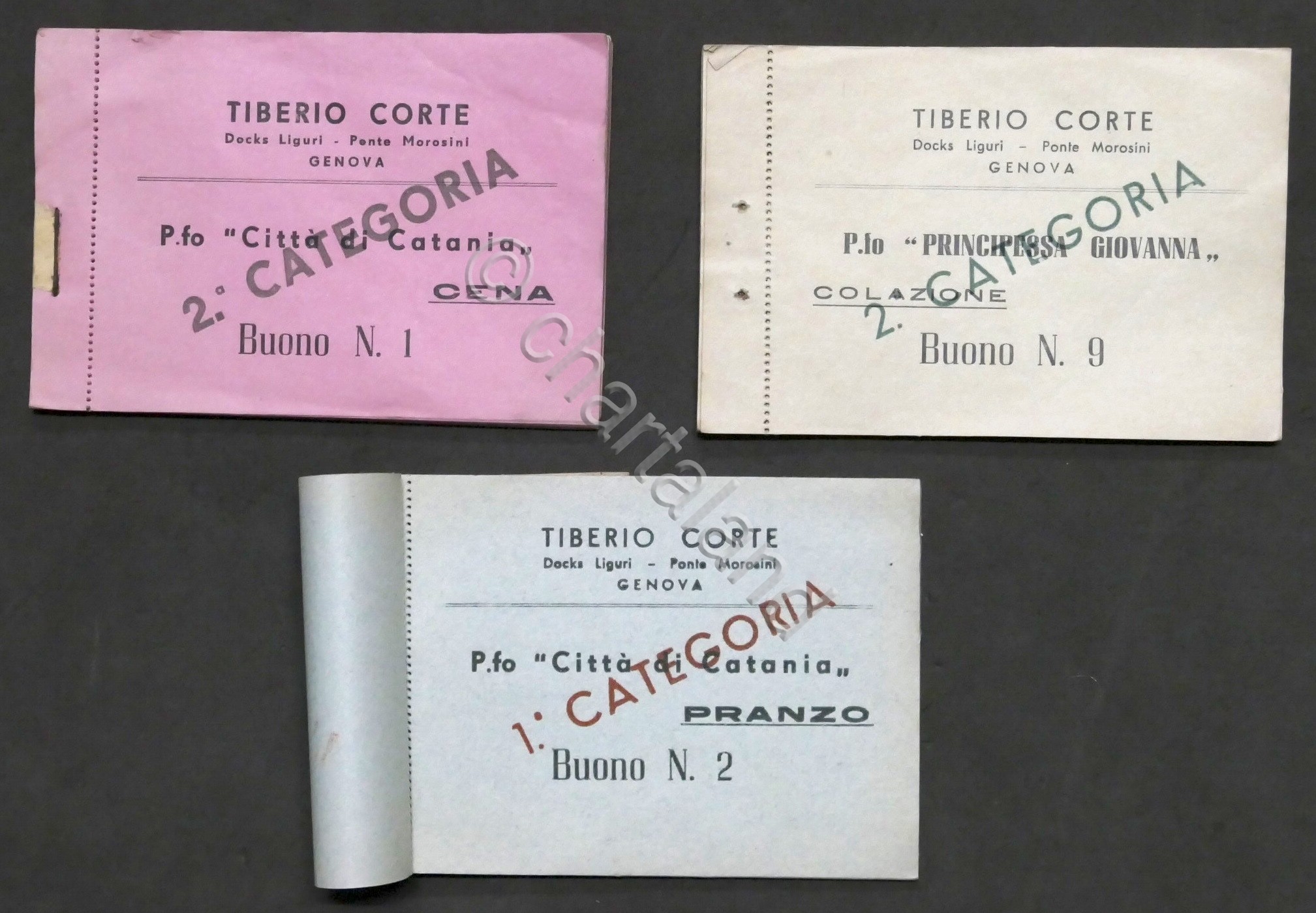 Lotto 3 carnet Buoni Pasto - Tiberio Corte, Genova - …