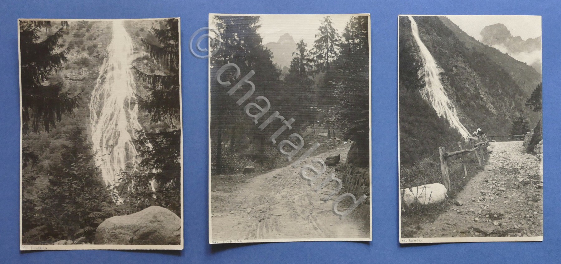 Lotto 3 Fotografie d'epoca Val Paghera - Cascata e sentiero …