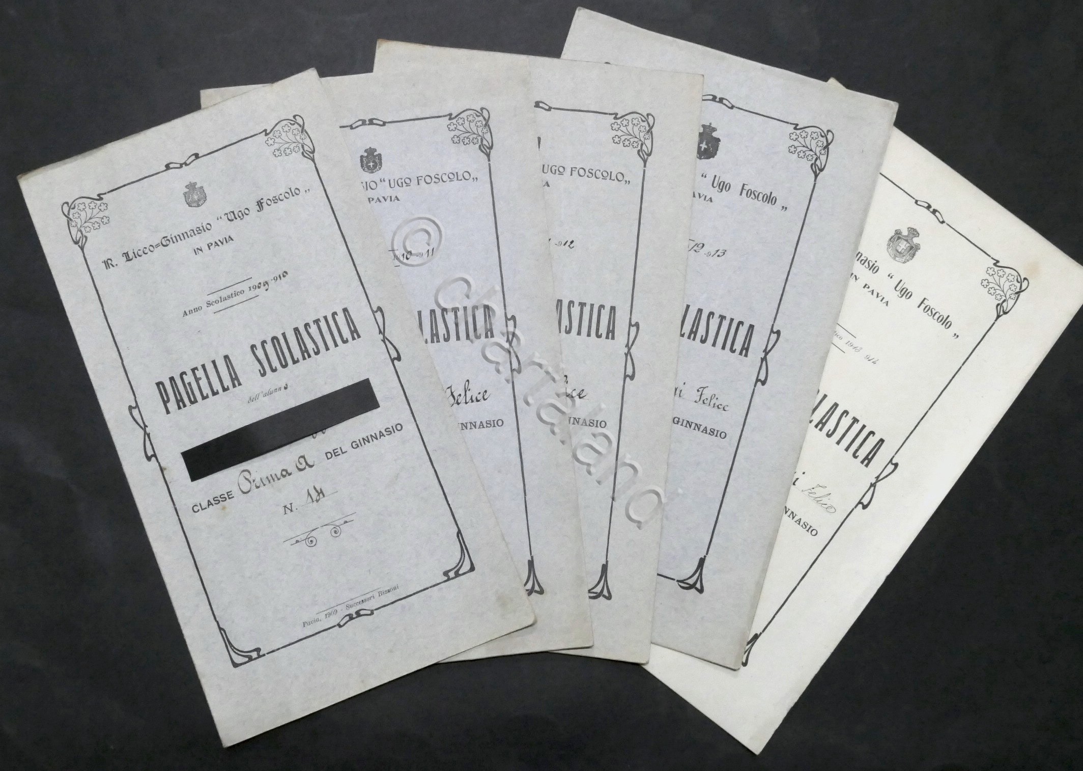 Lotto 5 pagelle Liceo Ginnasio Ugo Foscolo in Pavia - …